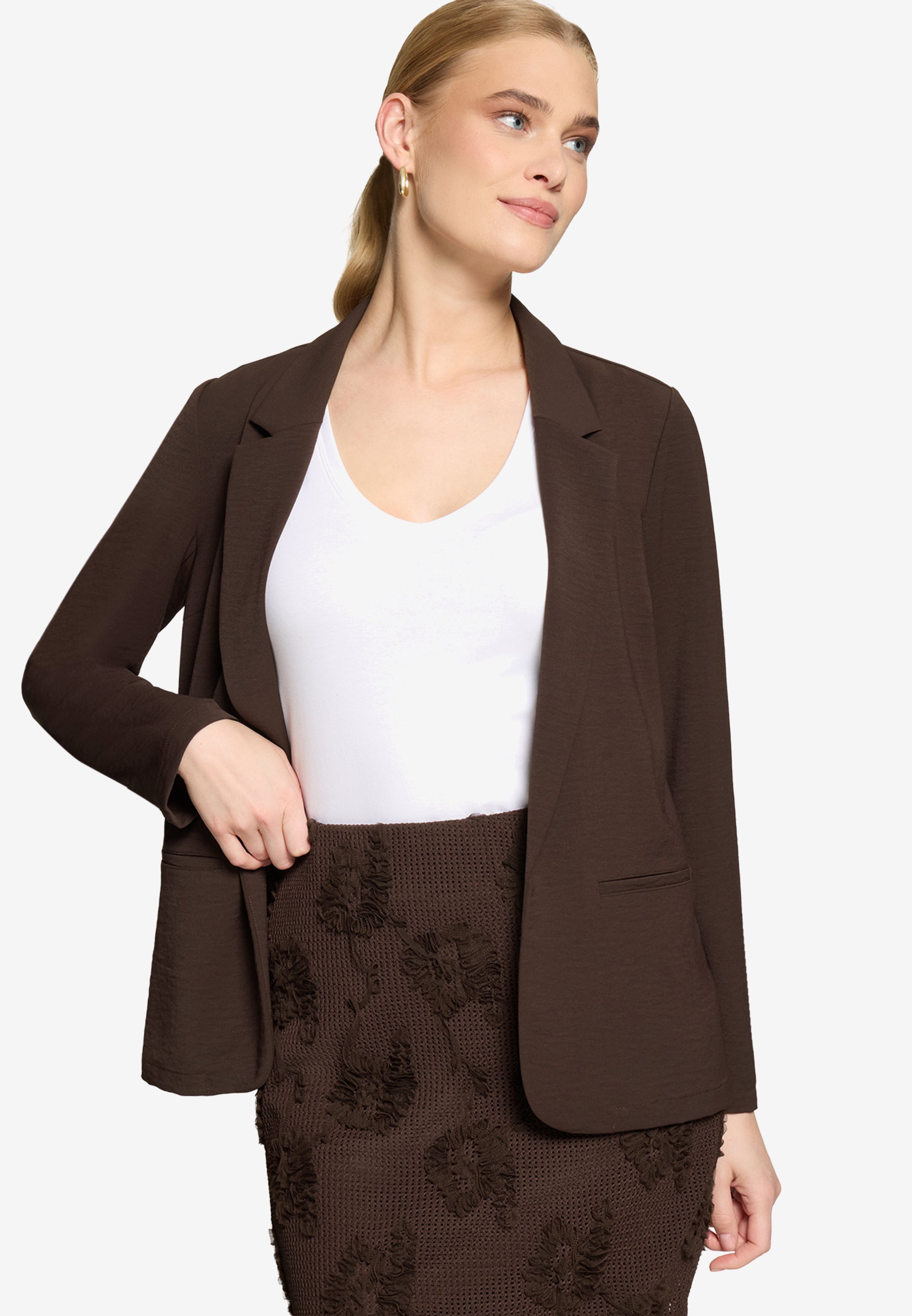 Zero Damen Blazer Chocolate Plum