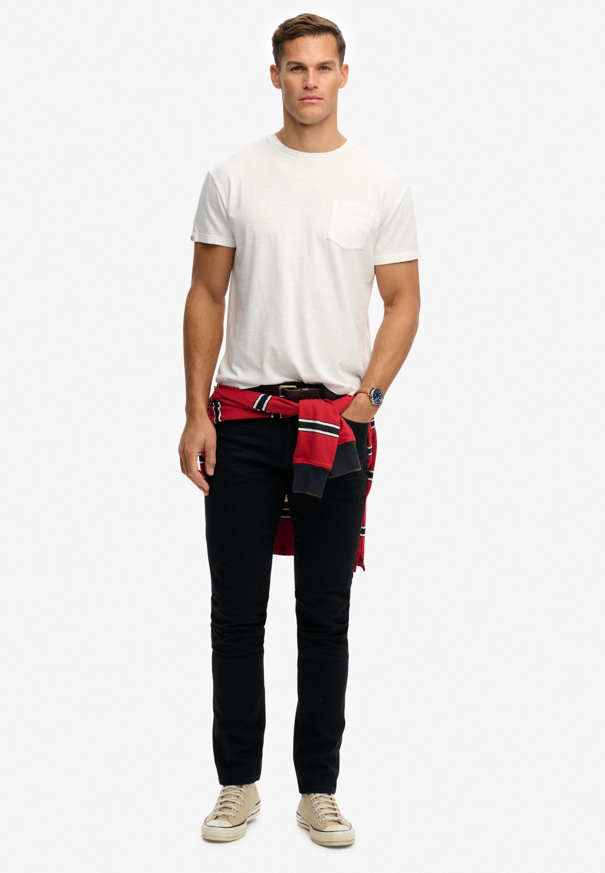 Superdry Men Herren T-Shirts kurz Ky Lime White