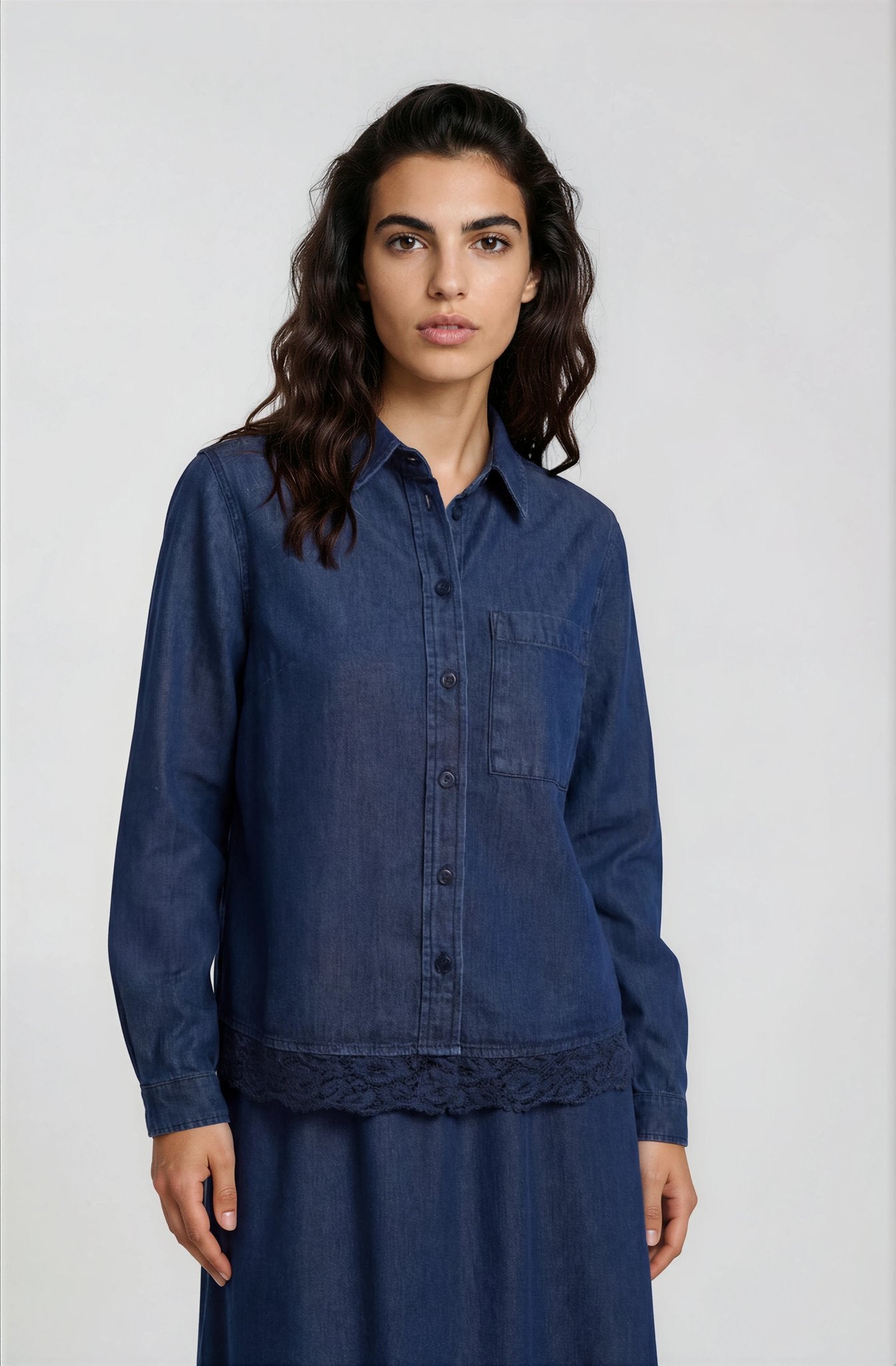 Milano Damen Blusen Dark Denim