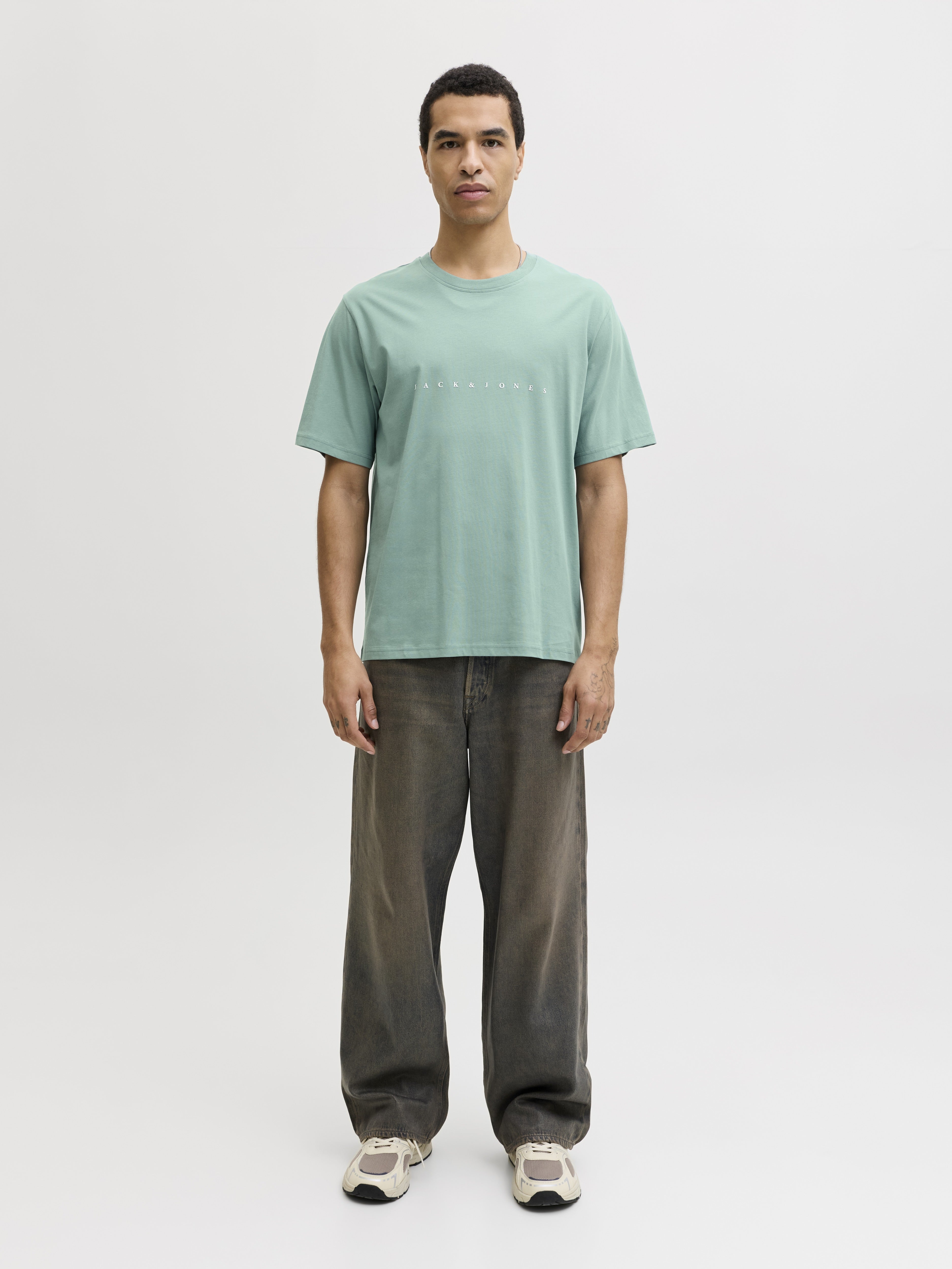 Jack & Jones Herren T-Shirts kurz Mineral Blue