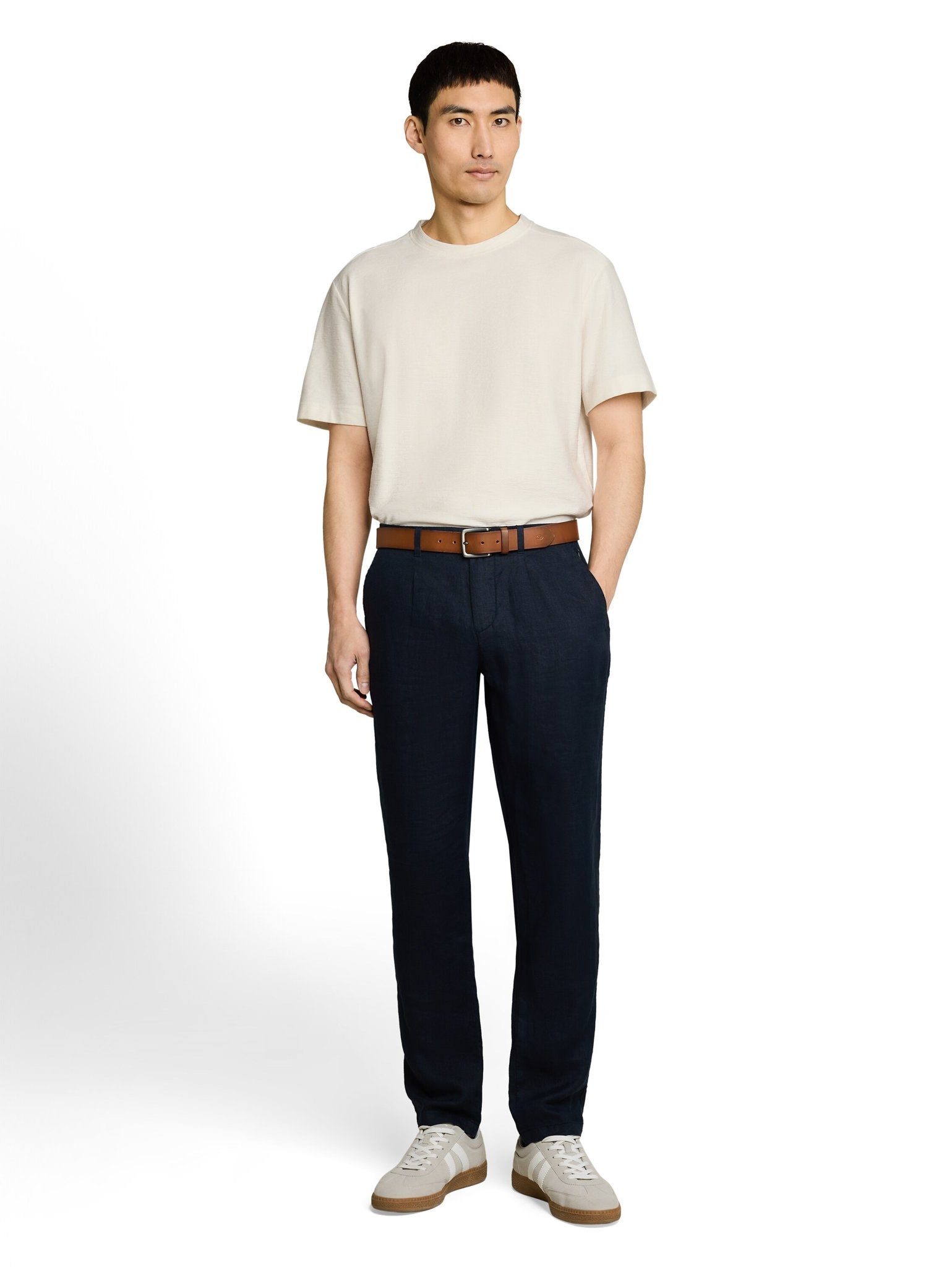 Tom Tailor Herren T-Shirts kurz Gardenia White