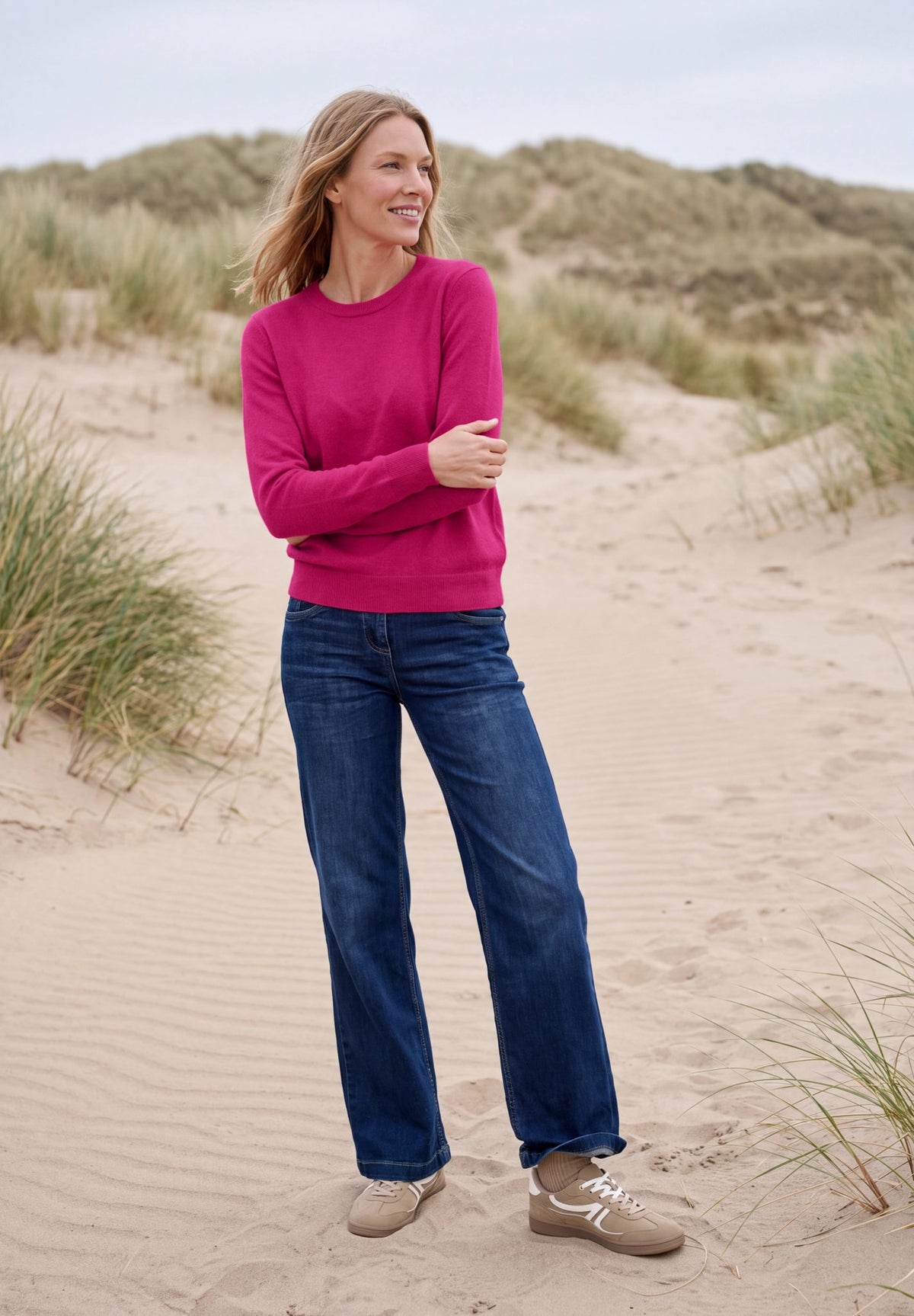 Cecil Damen Pullover Pink Flas