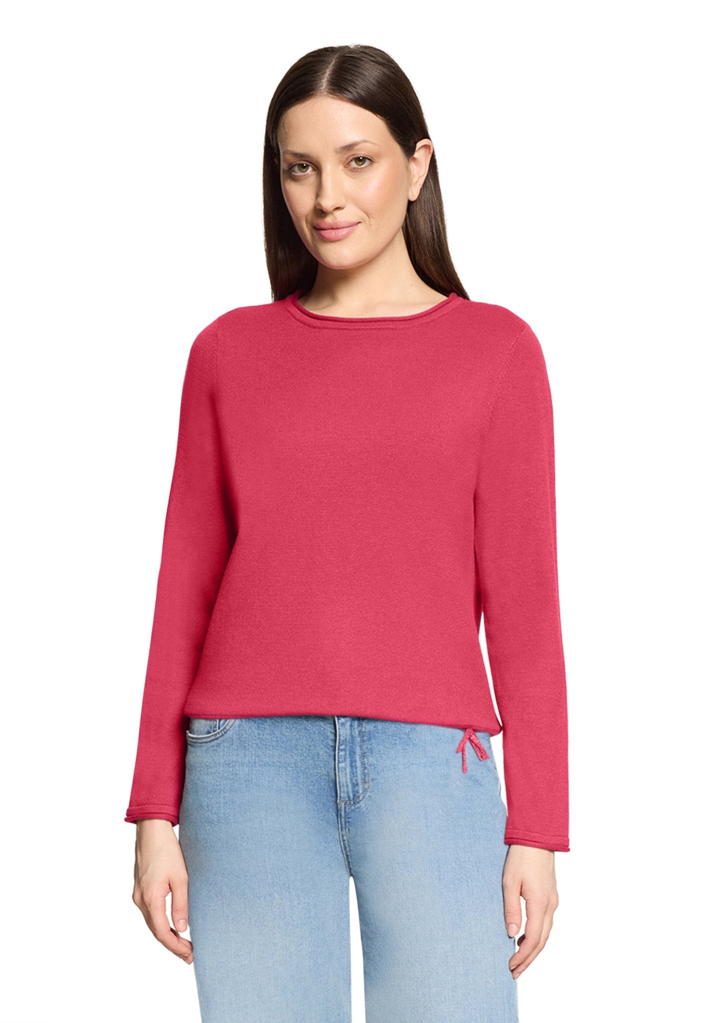 Cartoon Damen Pullover Red Bud