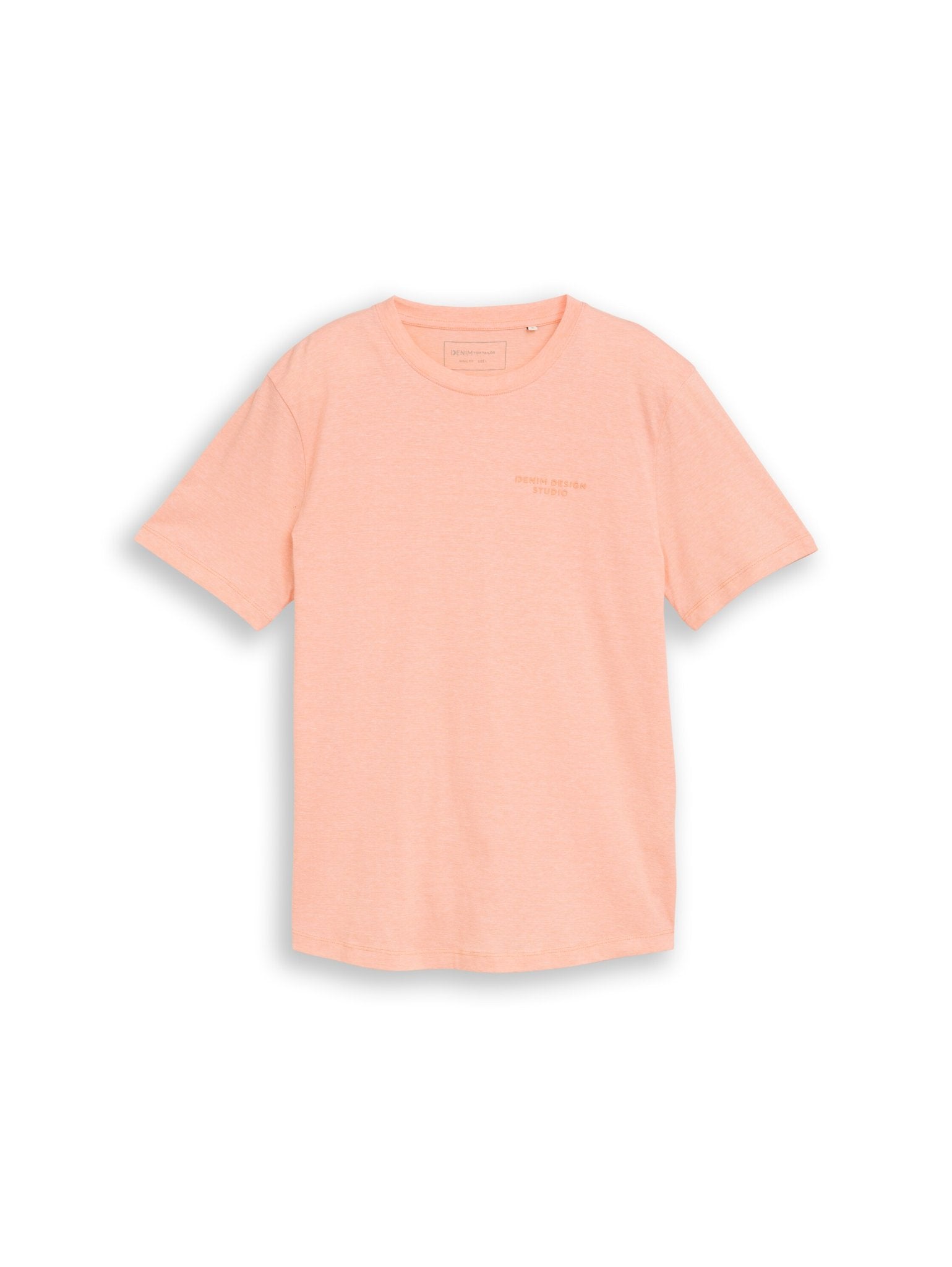 Tom Tailor denim Herren T-Shirts kurz Peach Orange Wh