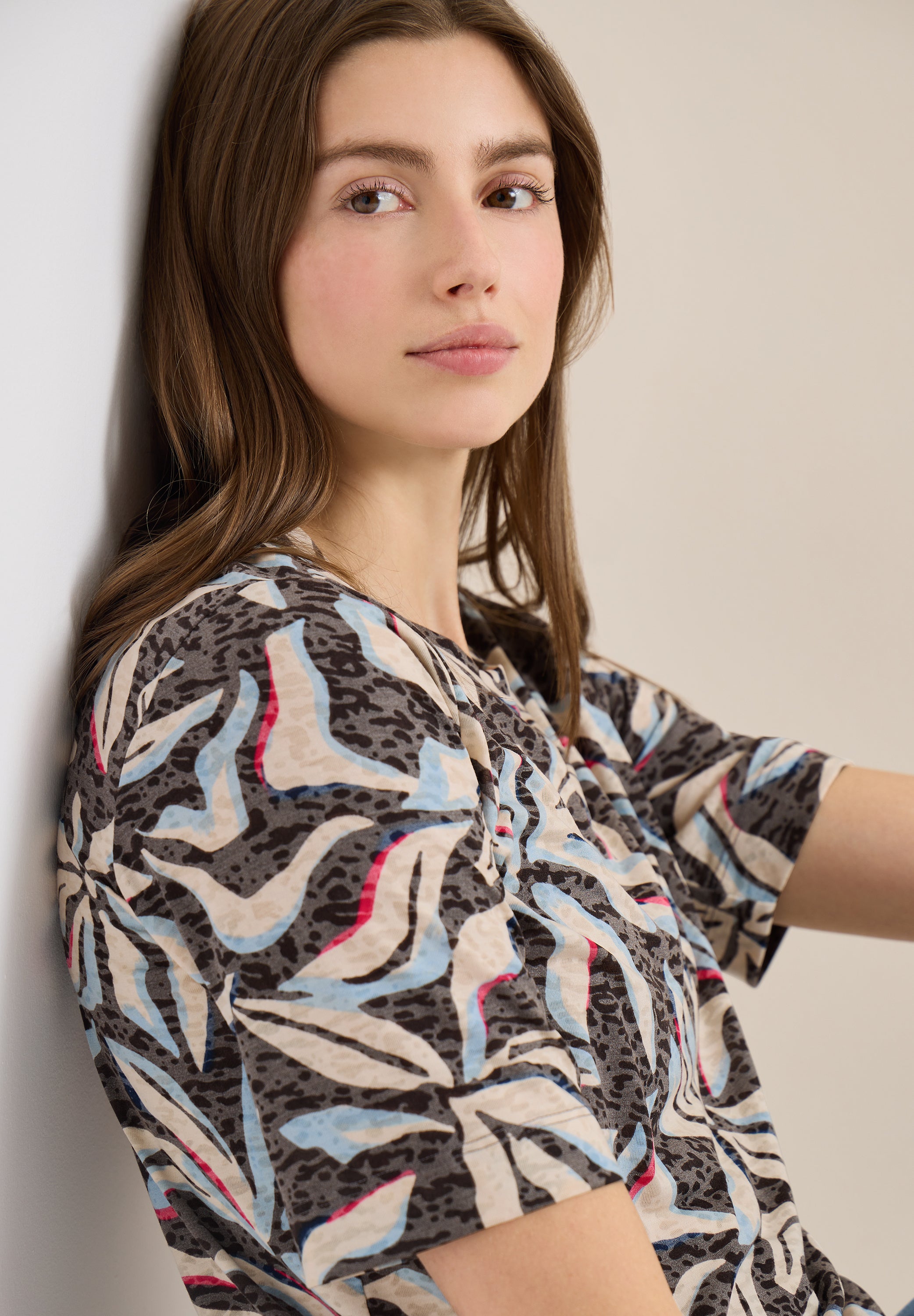 Cecil Damen T-Shirts  Macchiato
