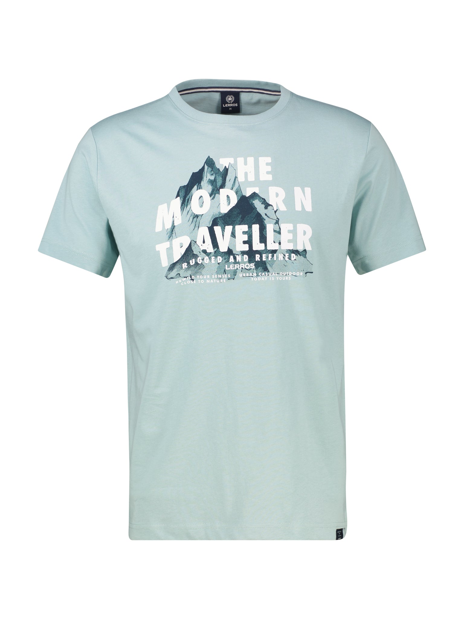 Lerros Herren T-Shirts kurz Misty Blue