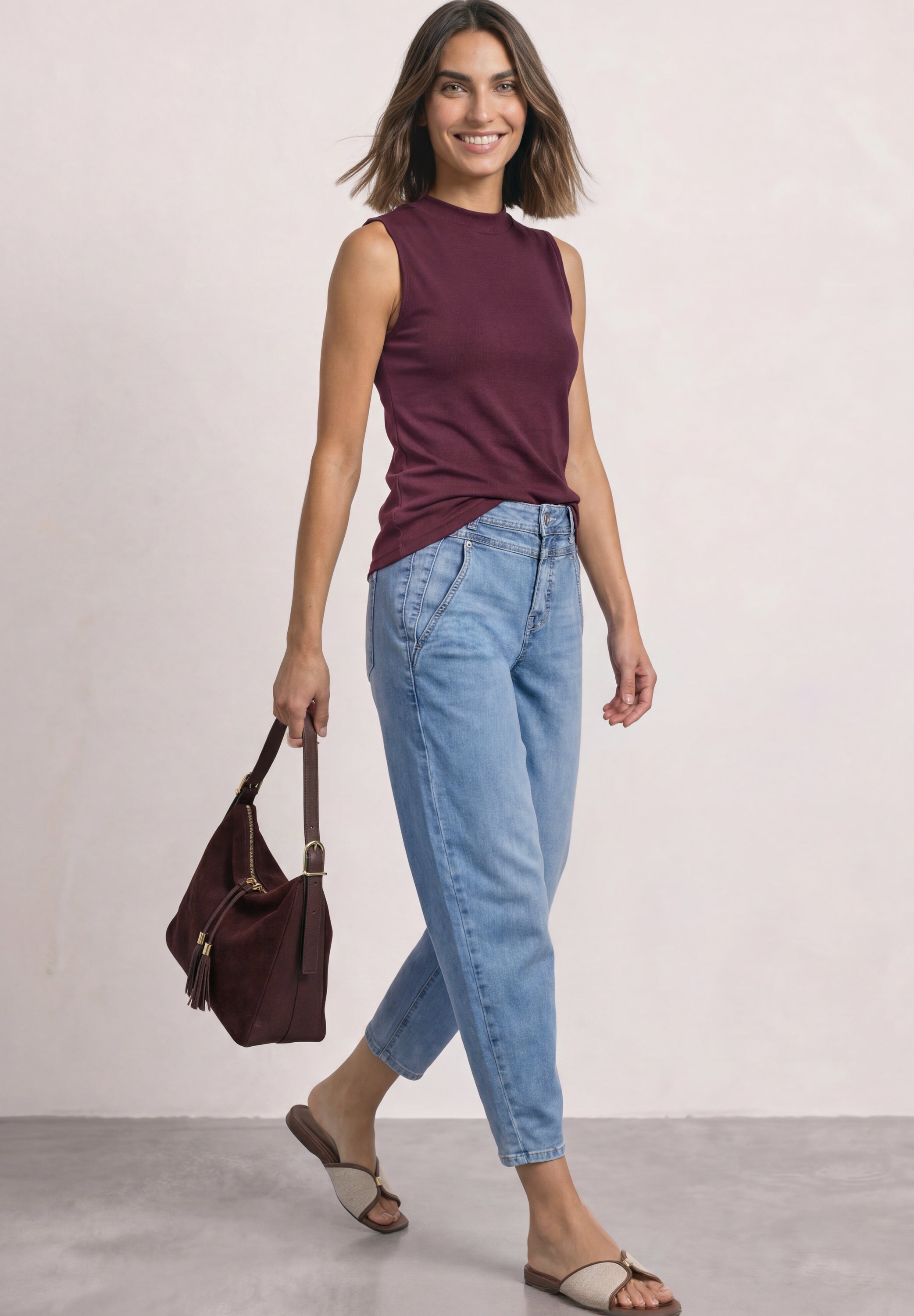 Street One Damen Hosen  Light Blu