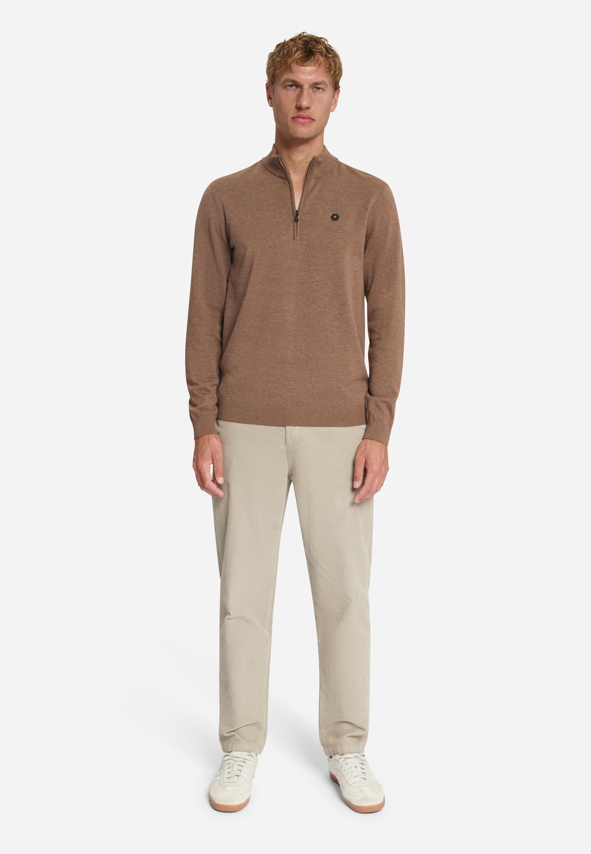 No Excess Herren Pullover Light Brown