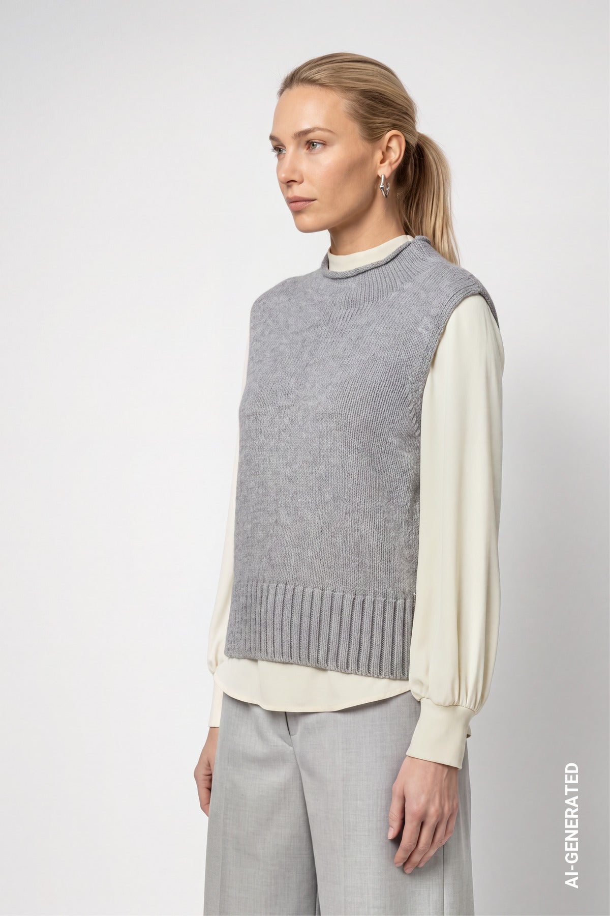 Monari Damen Pullover  Light Grey