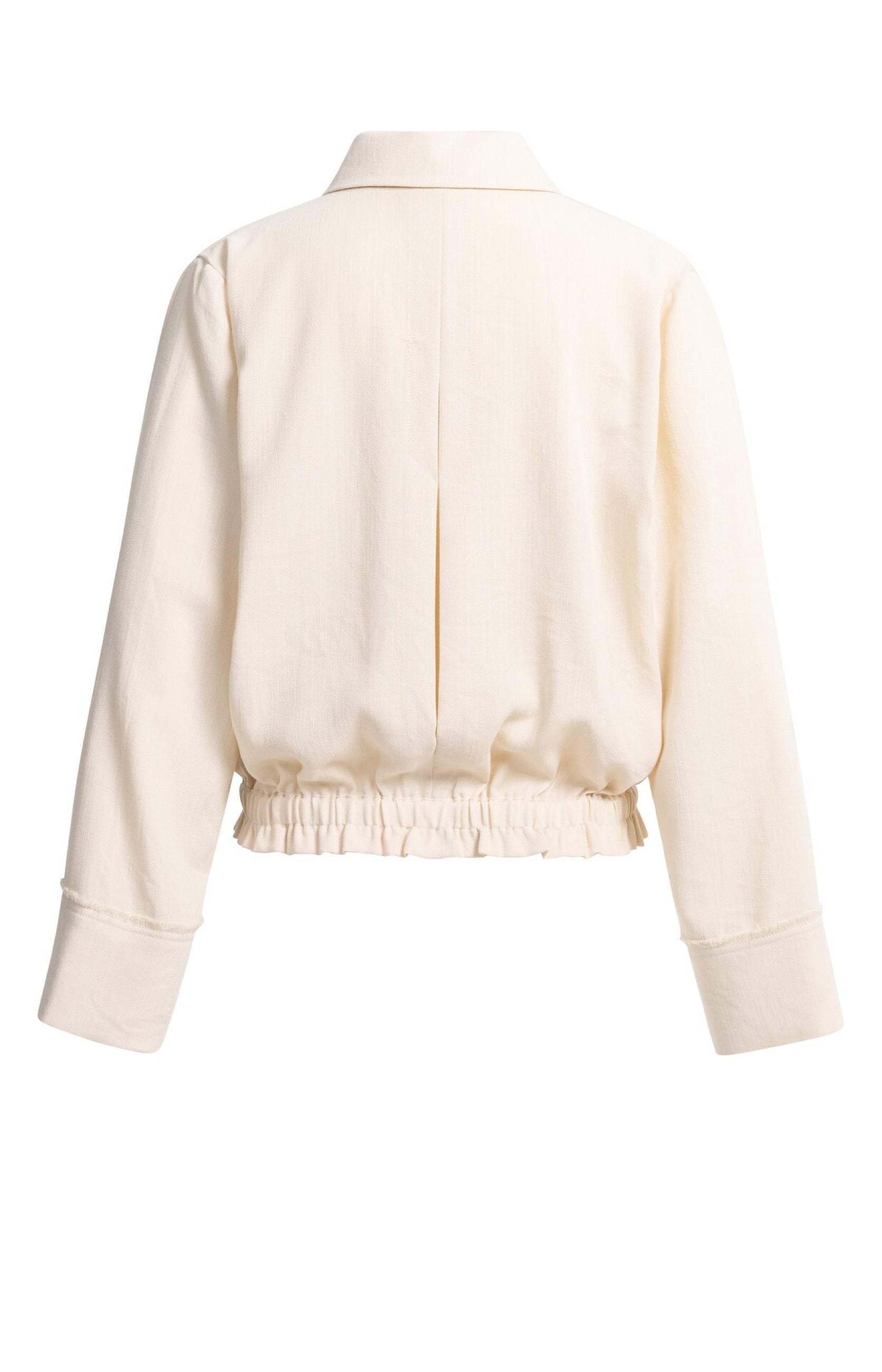 Leinen-Blusenjacke mit Kordelzug