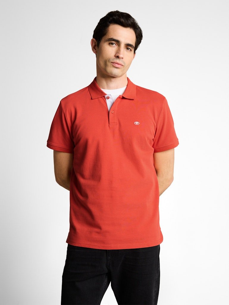 Tom Tailor Herren Polo-Shirts Chili Orange