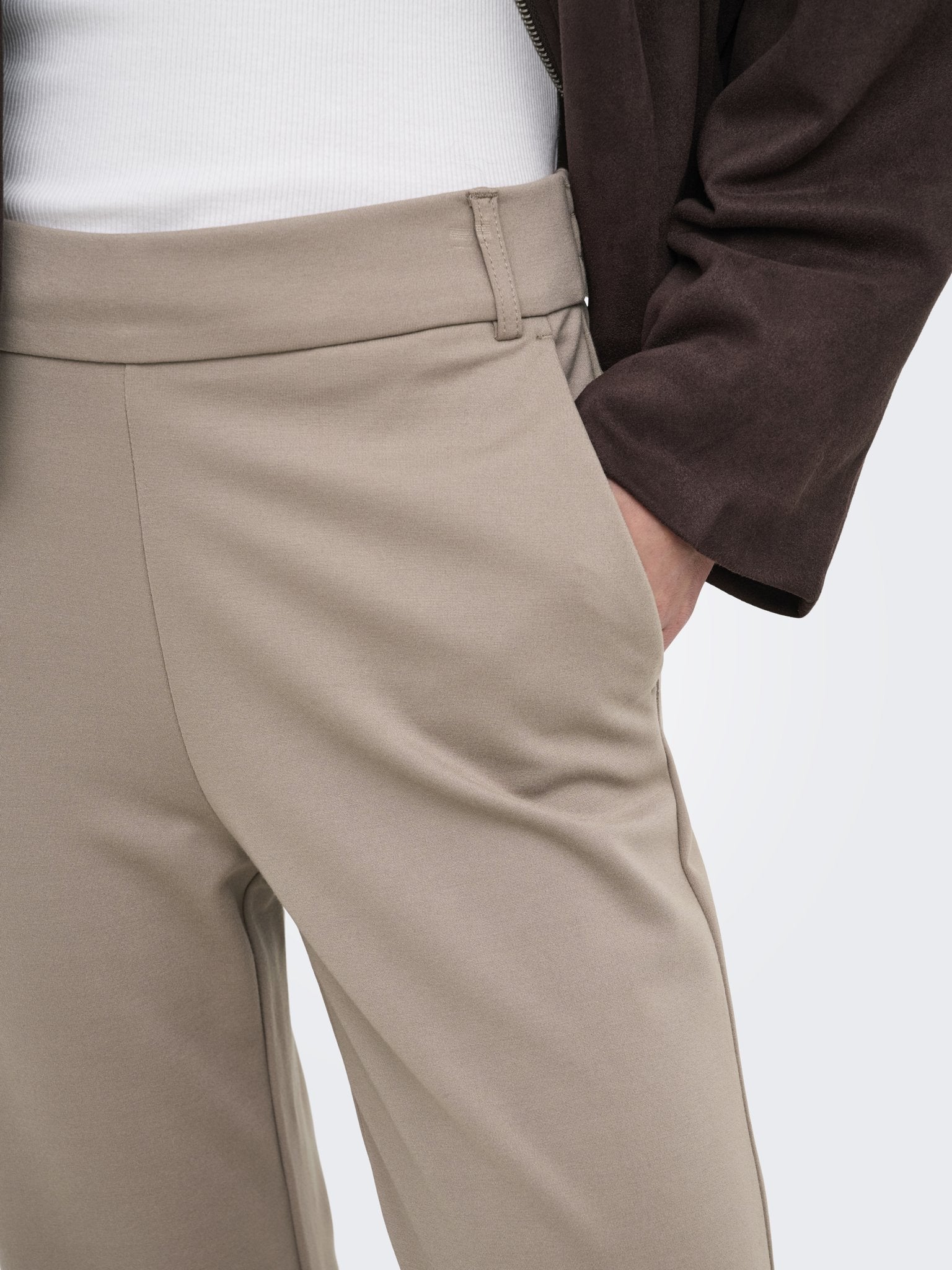 only Damen Hosen Taupe Gray