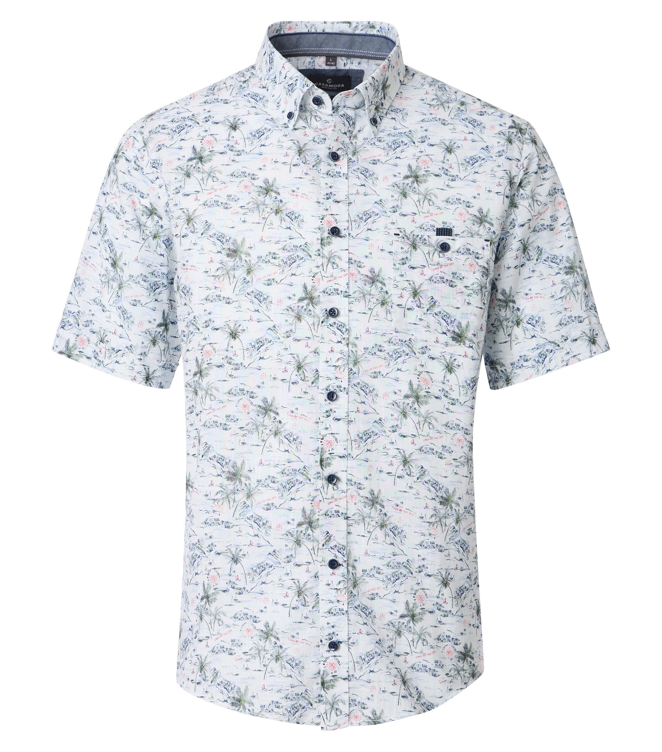 Casa Moda Herren Hemden kurz  Gruen