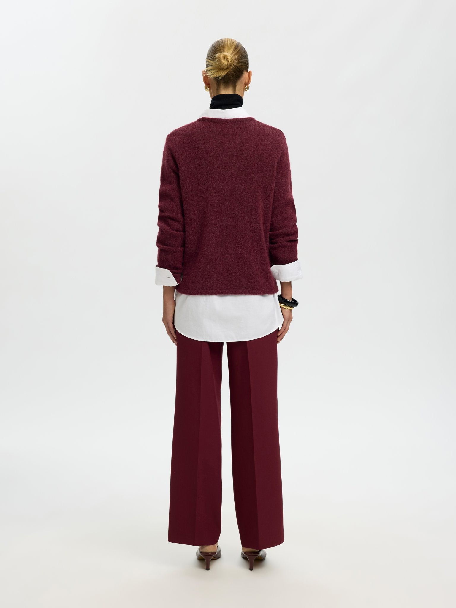 Selected Femme Damen Pullover Tawny Port/Mela