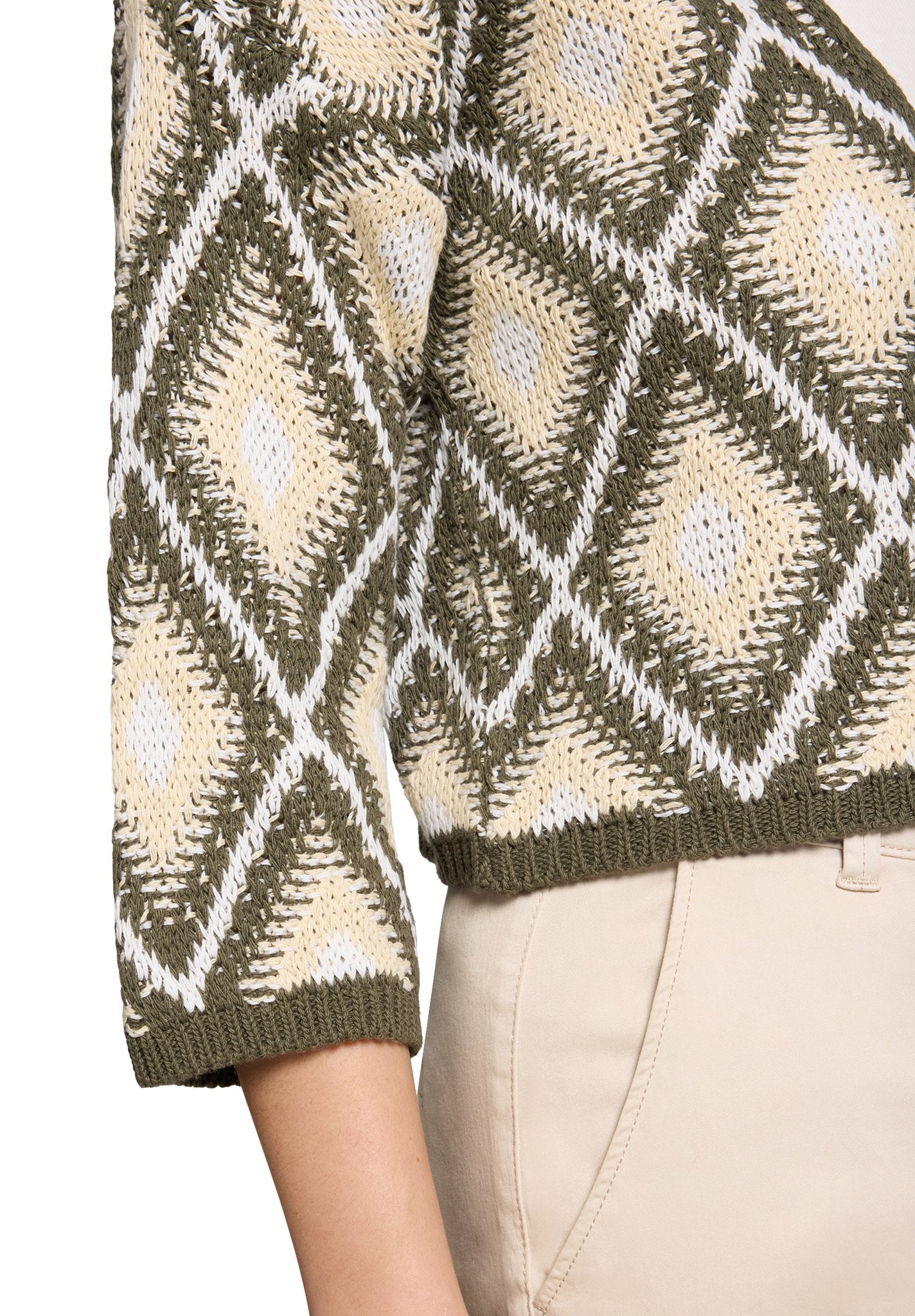 Cartoon Damen Strickjacken Khaki/Beige