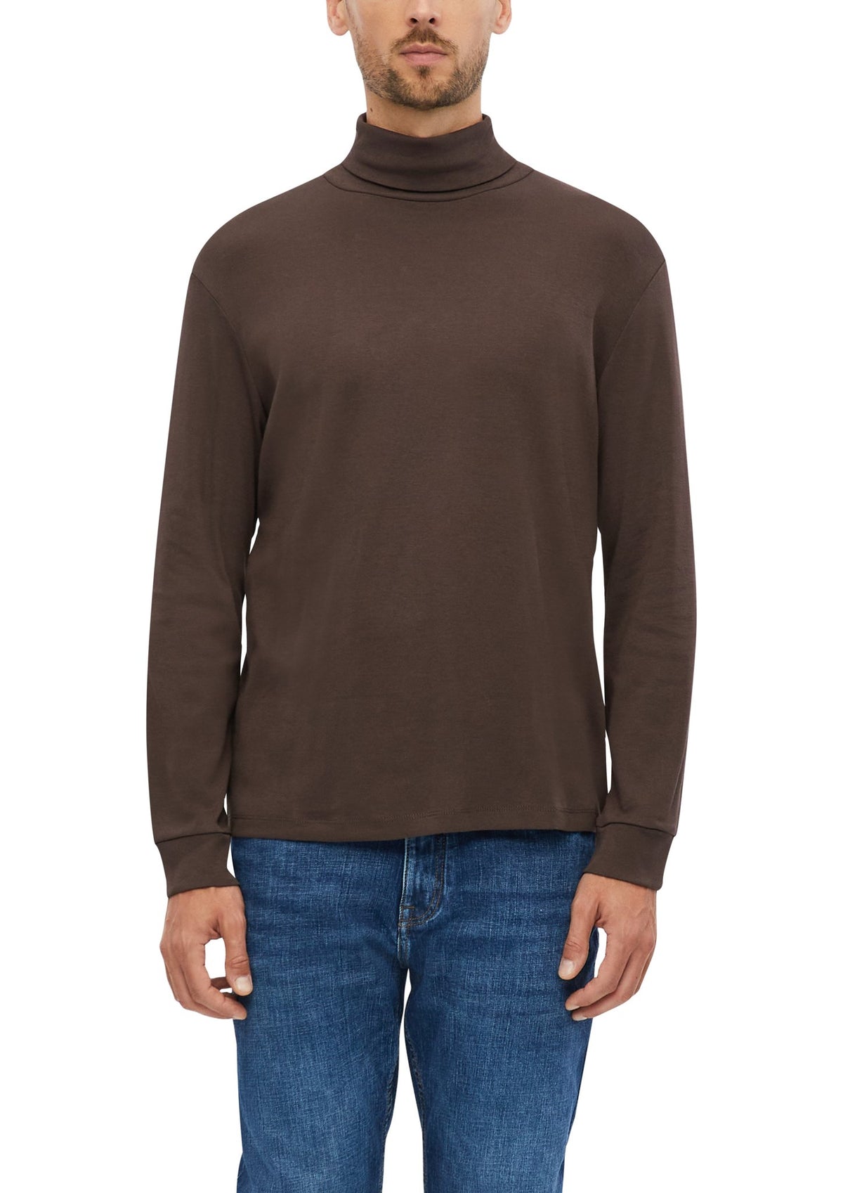 S. Oliver red Herren T-Shirts lang  Brown