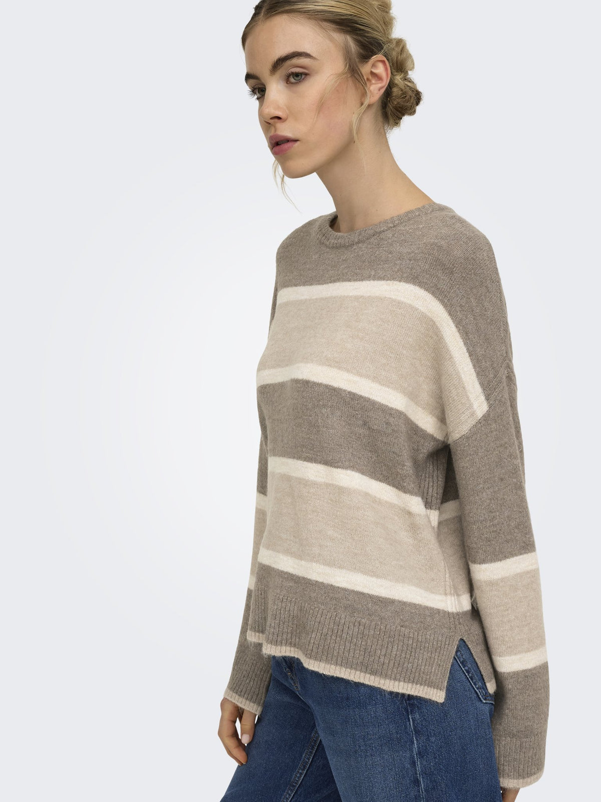 Only Damen Pullover Walnut/Birch/St