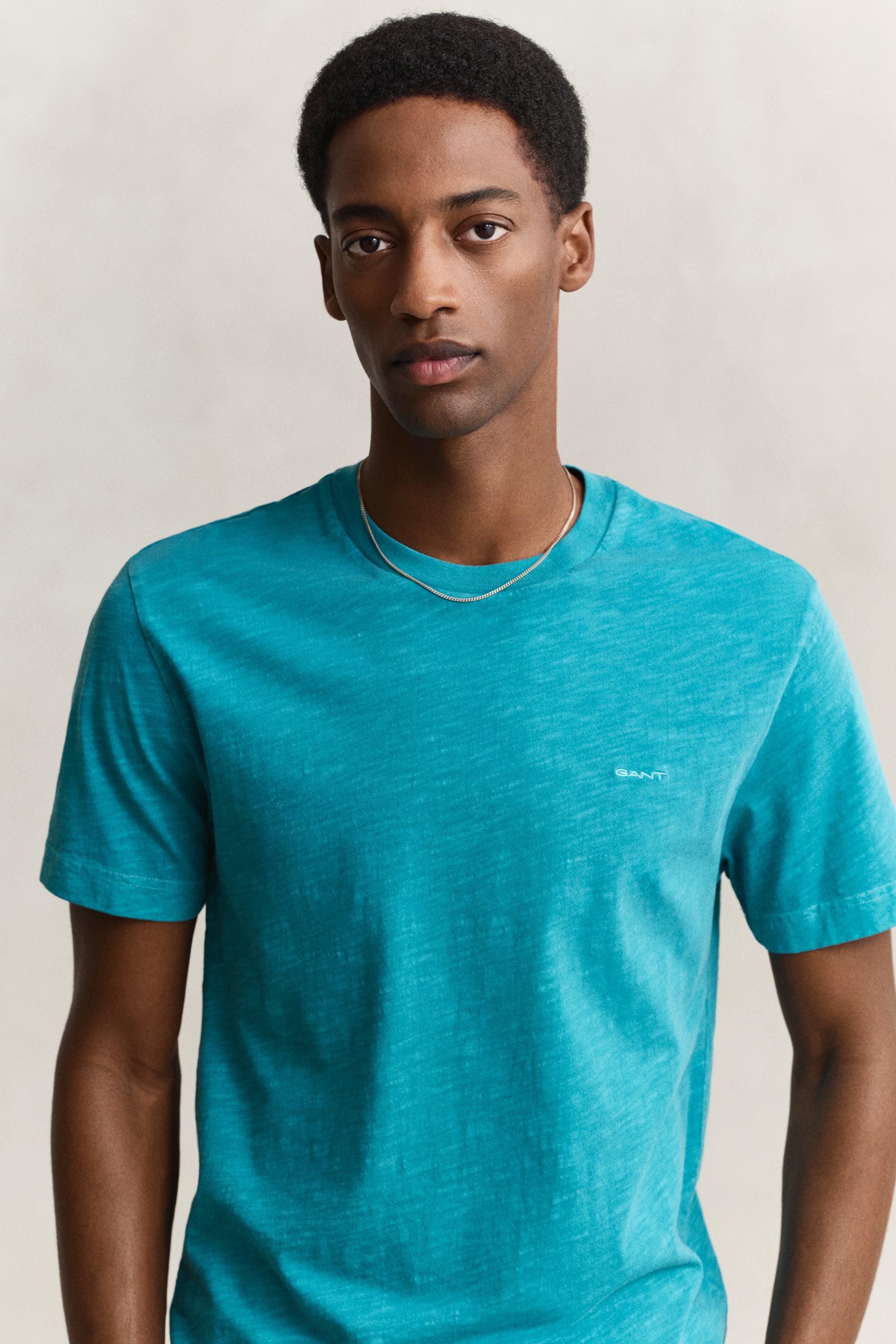 Gant Herren T-Shirts kurz  Aqua Blue