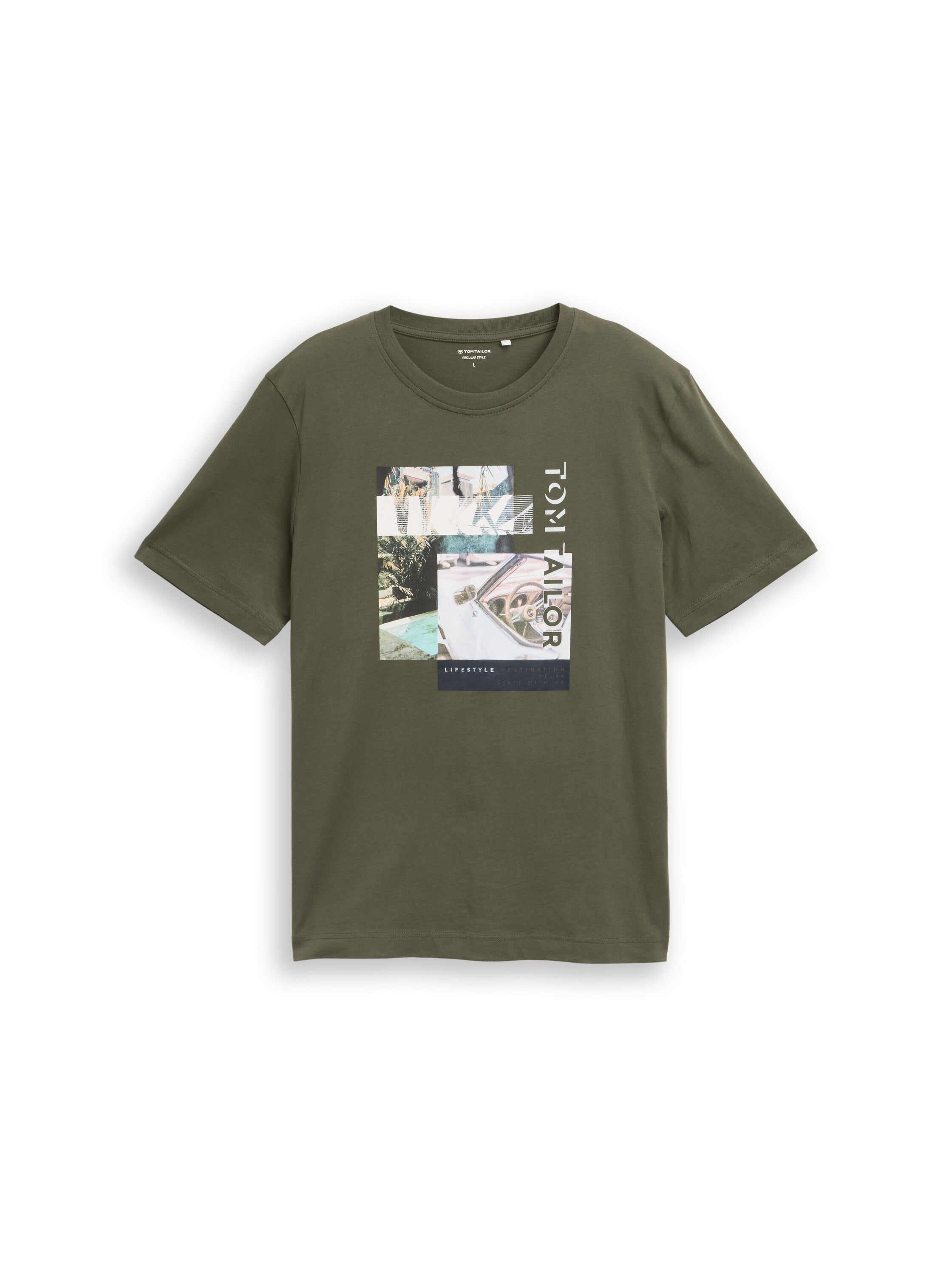 Tom Tailor Herren T-Shirts kurz Deep Leaf Green