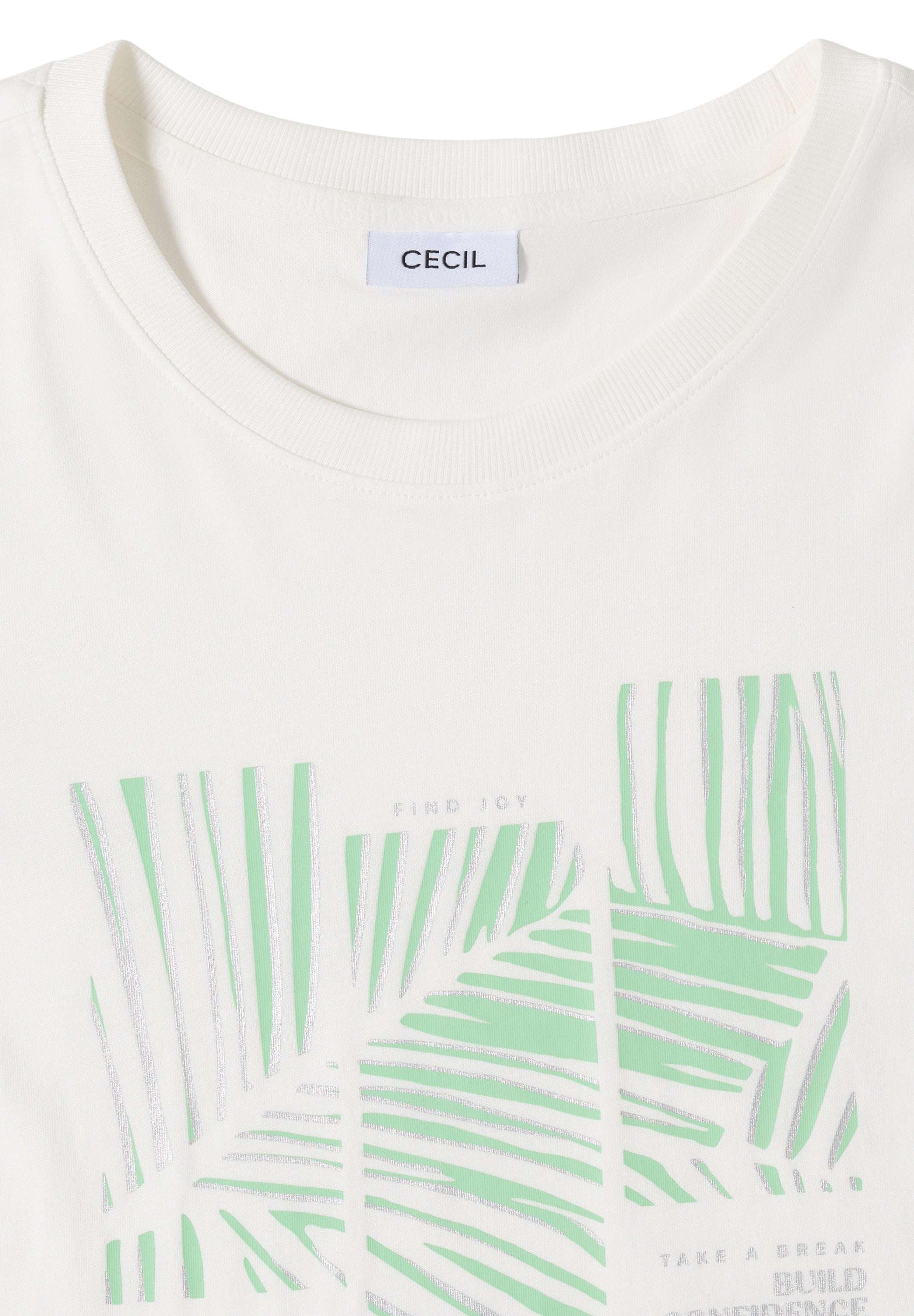 Cecil Damen T-Shirts  Vanilla W