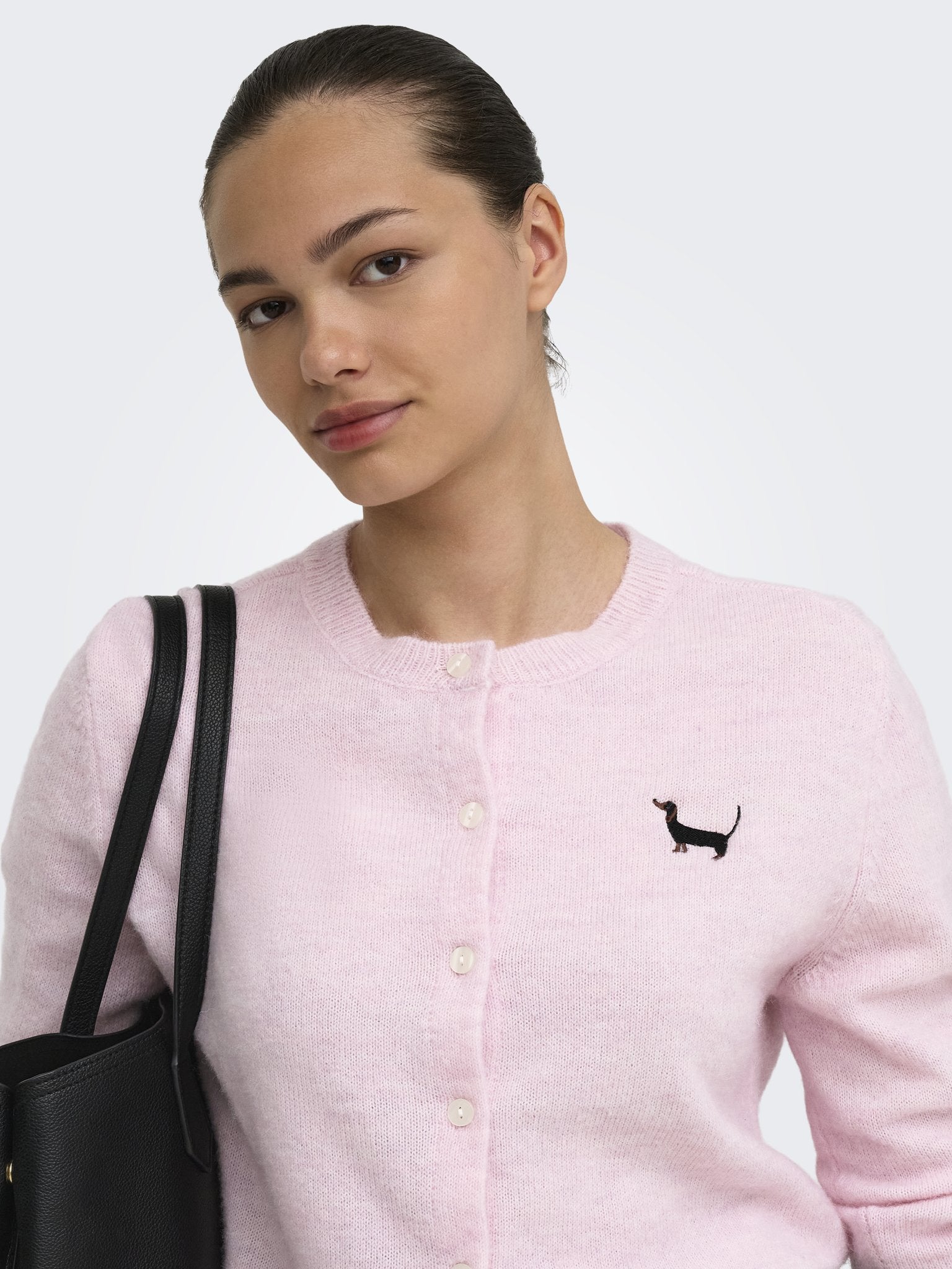 Only Damen Strickjacken Pale Lilac/Blac