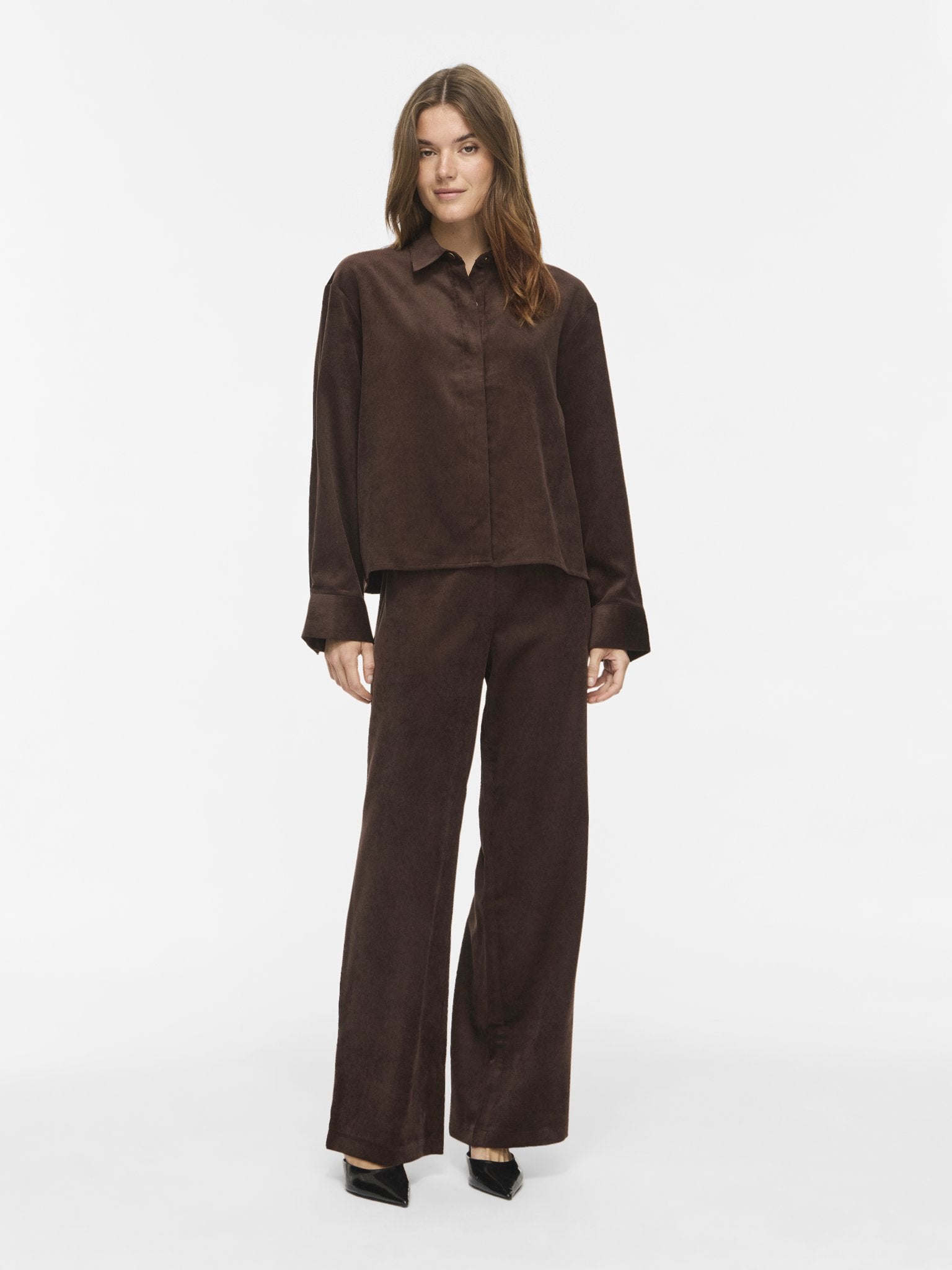 Vila Damen Blusen Coffee Bean