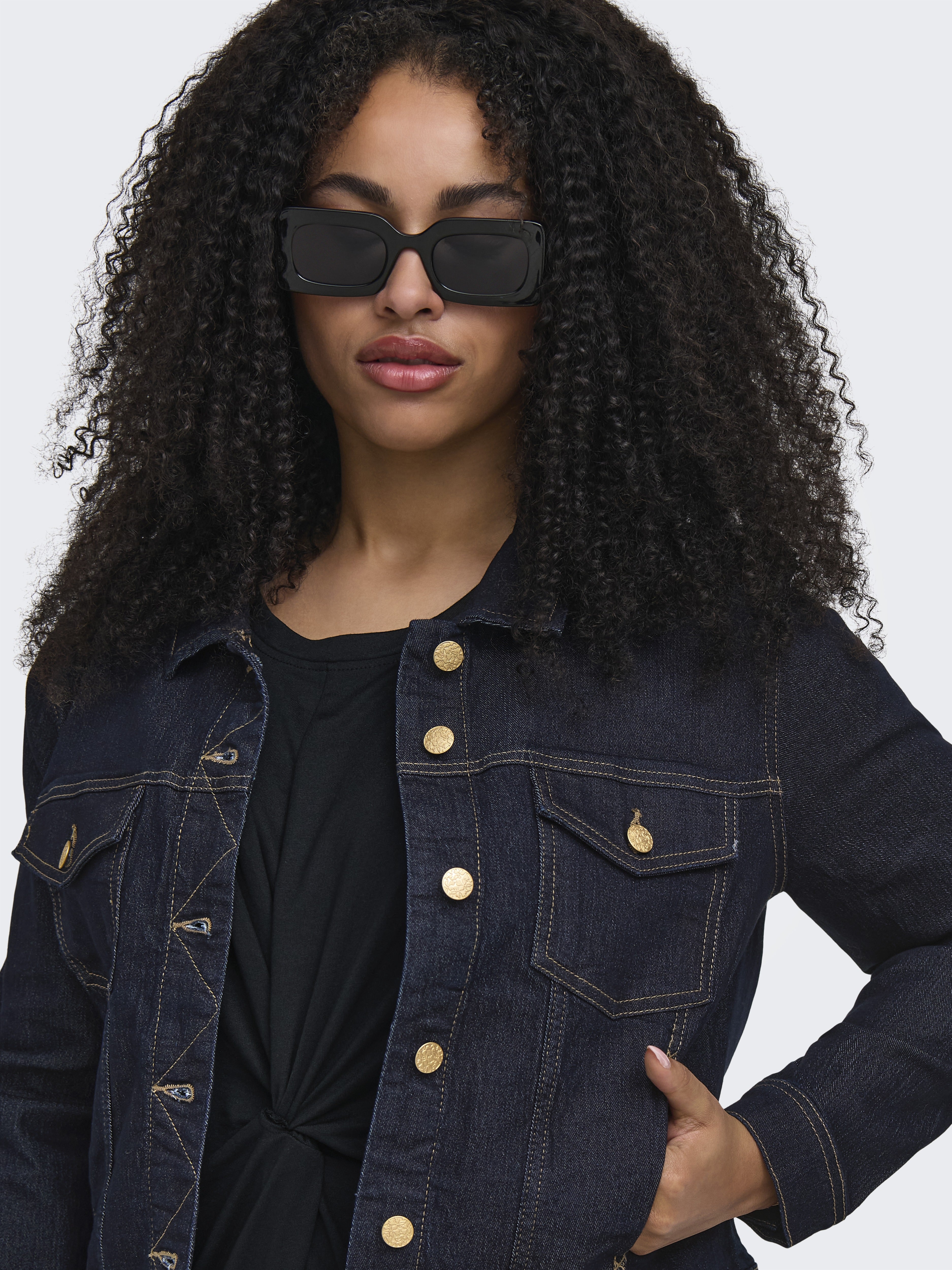 Only Carmakoma Damen Jacken Dark Blue Denim