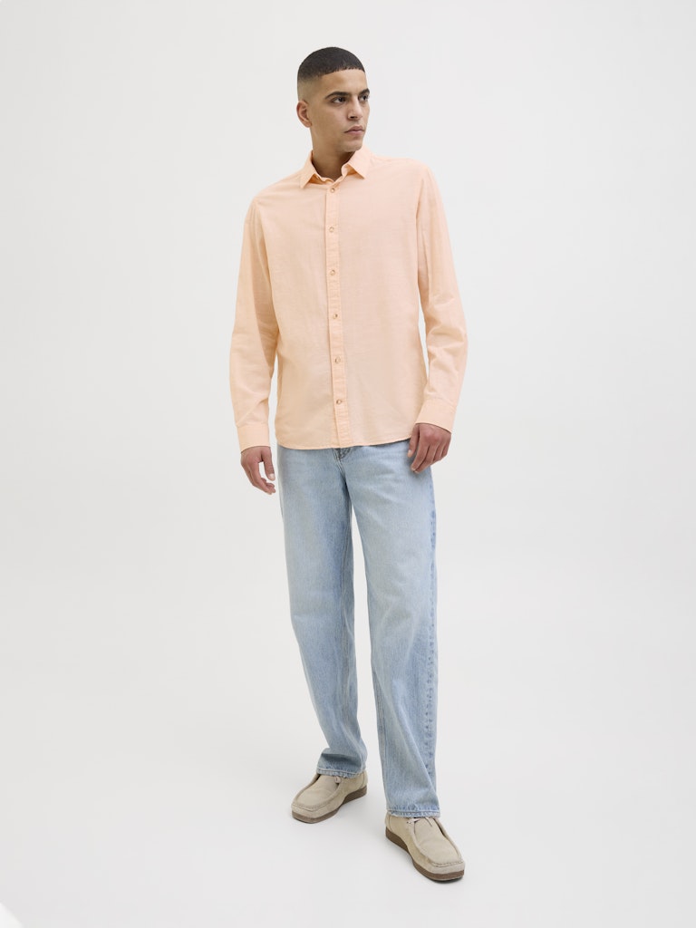 Jack & Jones Herren Hemden lang Peach Parfait