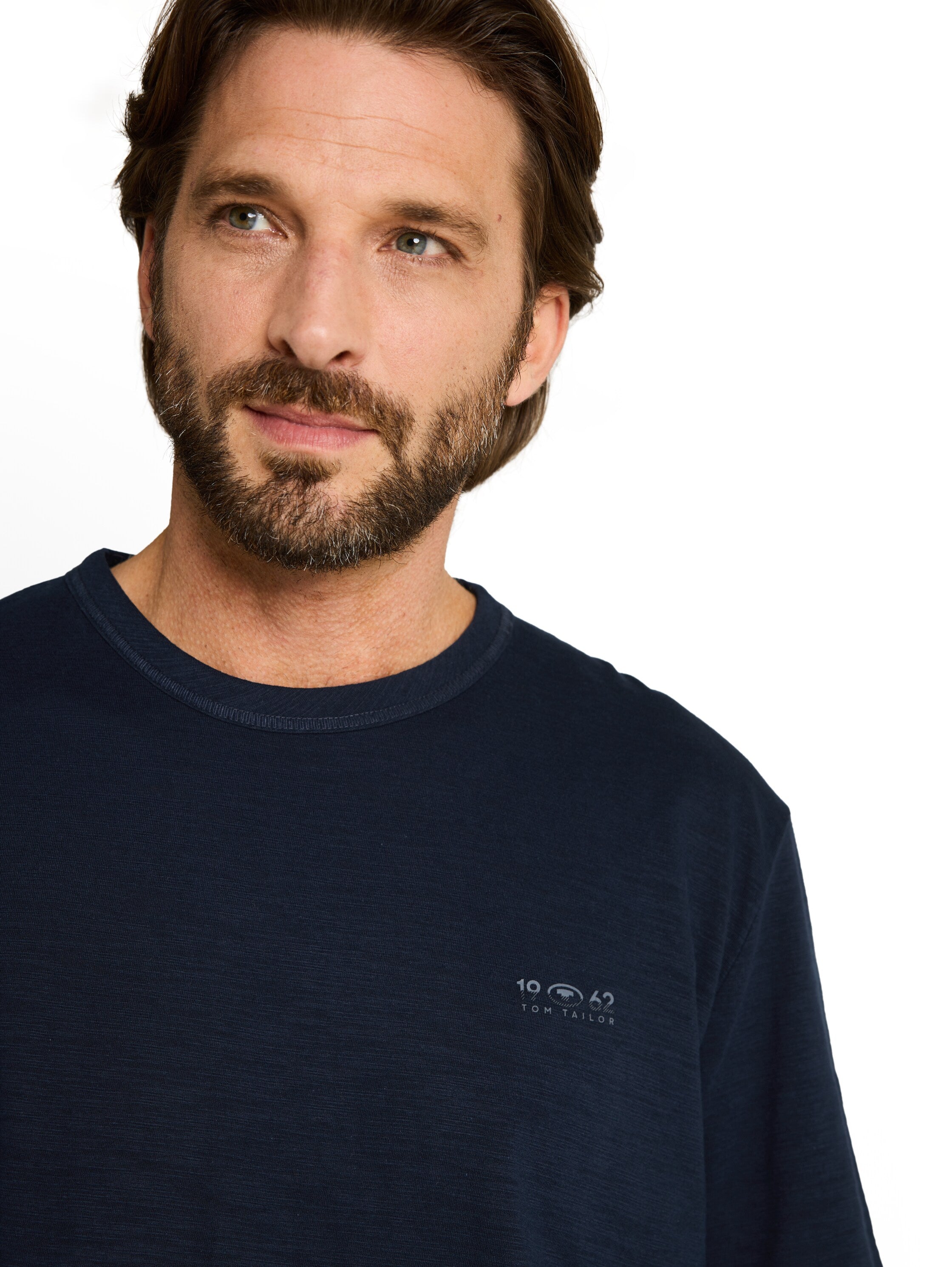 Tom Tailor Herren T-Shirts kurz Sky Captain Blu