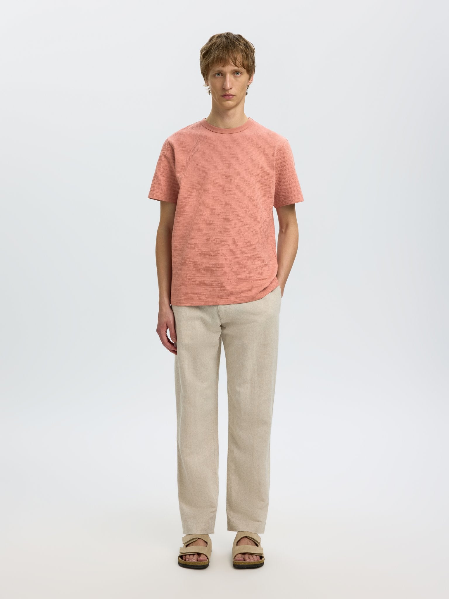 Selected homme Herren T-Shirts kurz  Rose Daw