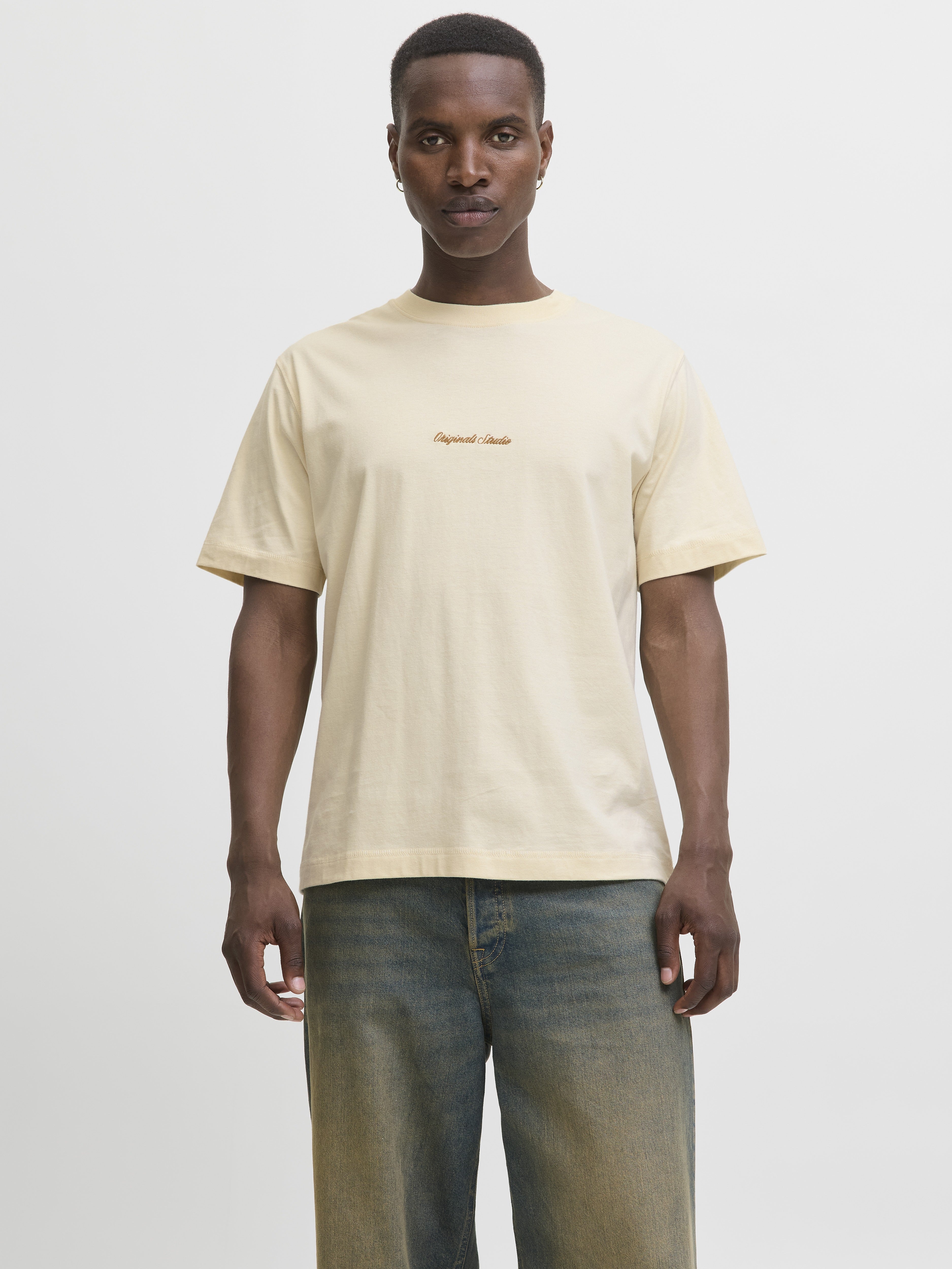 Jack & Jones Herren T-Shirts kurz Antique White