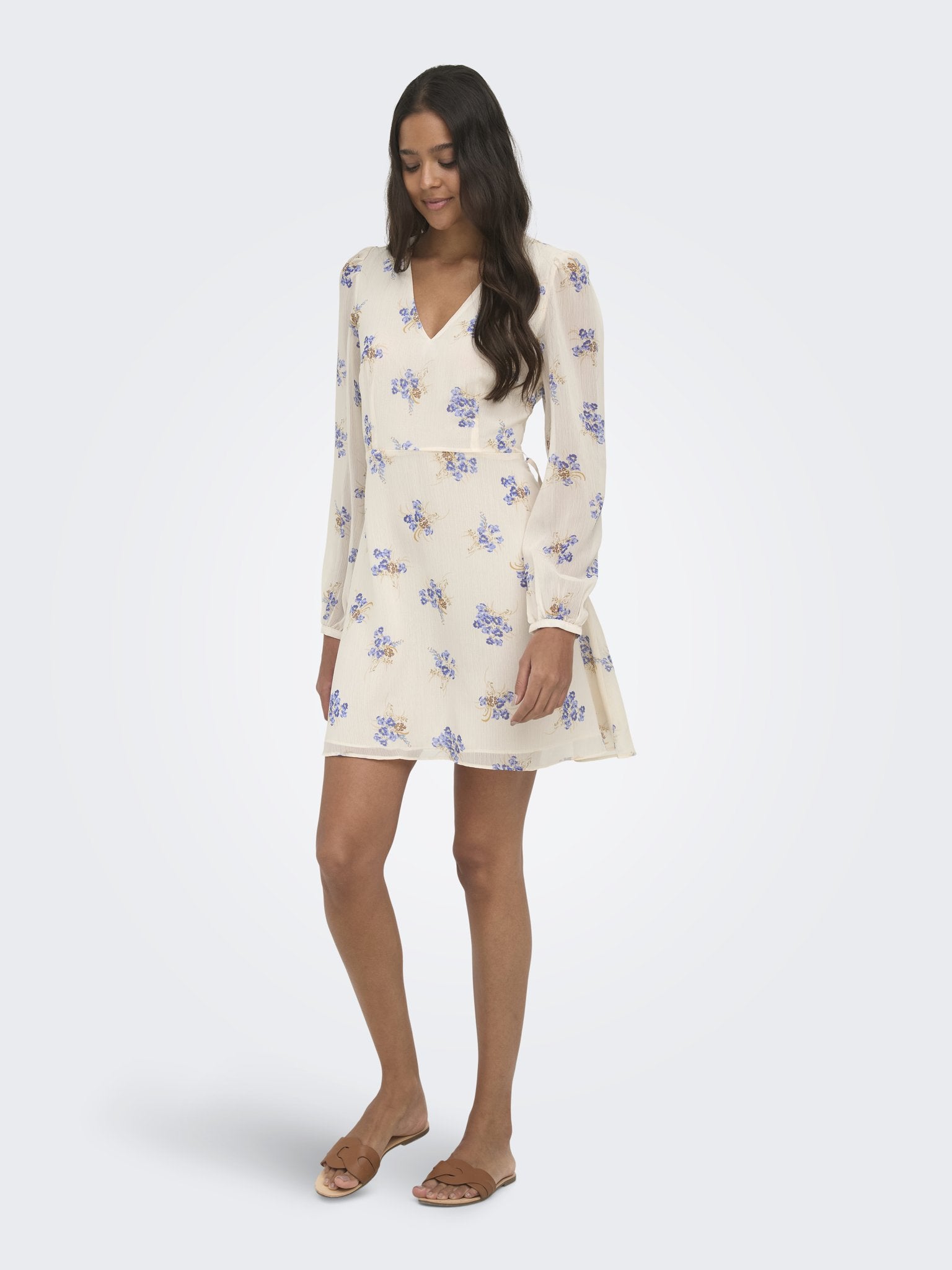 only Damen Kleider Cloud Dancer/Bl