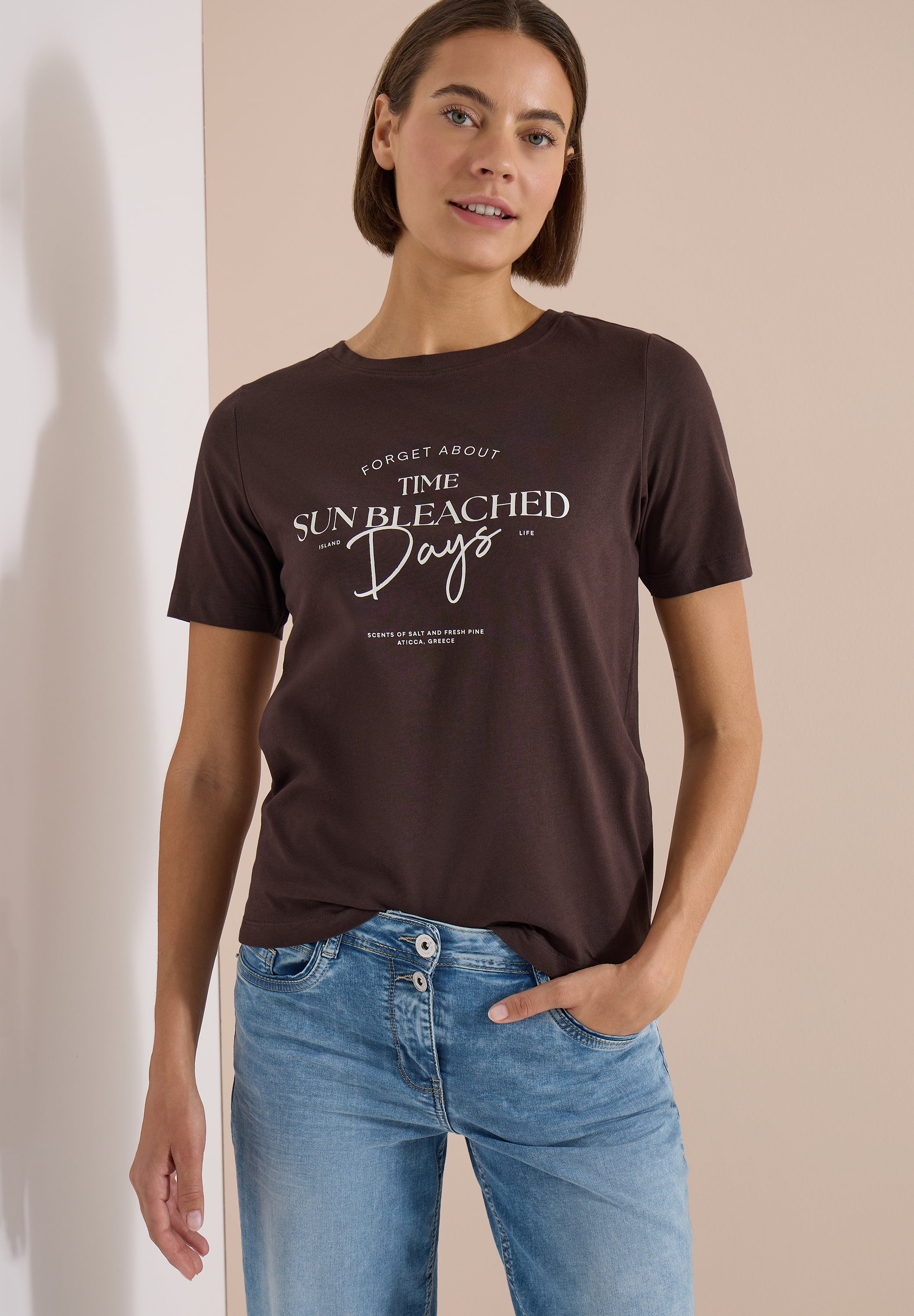 Cecil Damen T-Shirts  Brown Cac