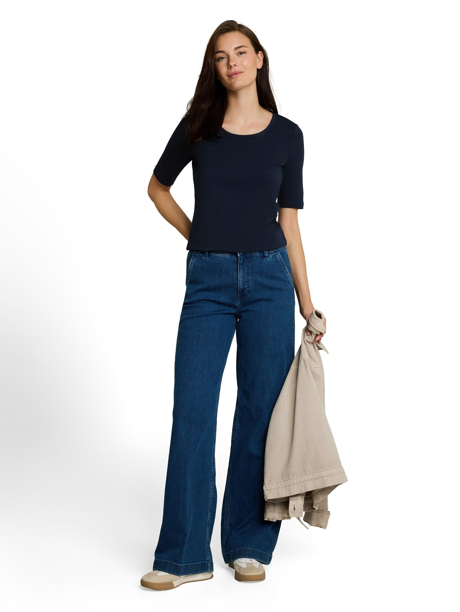 Tom Tailor Damen T-Shirts Sky Captain Blu