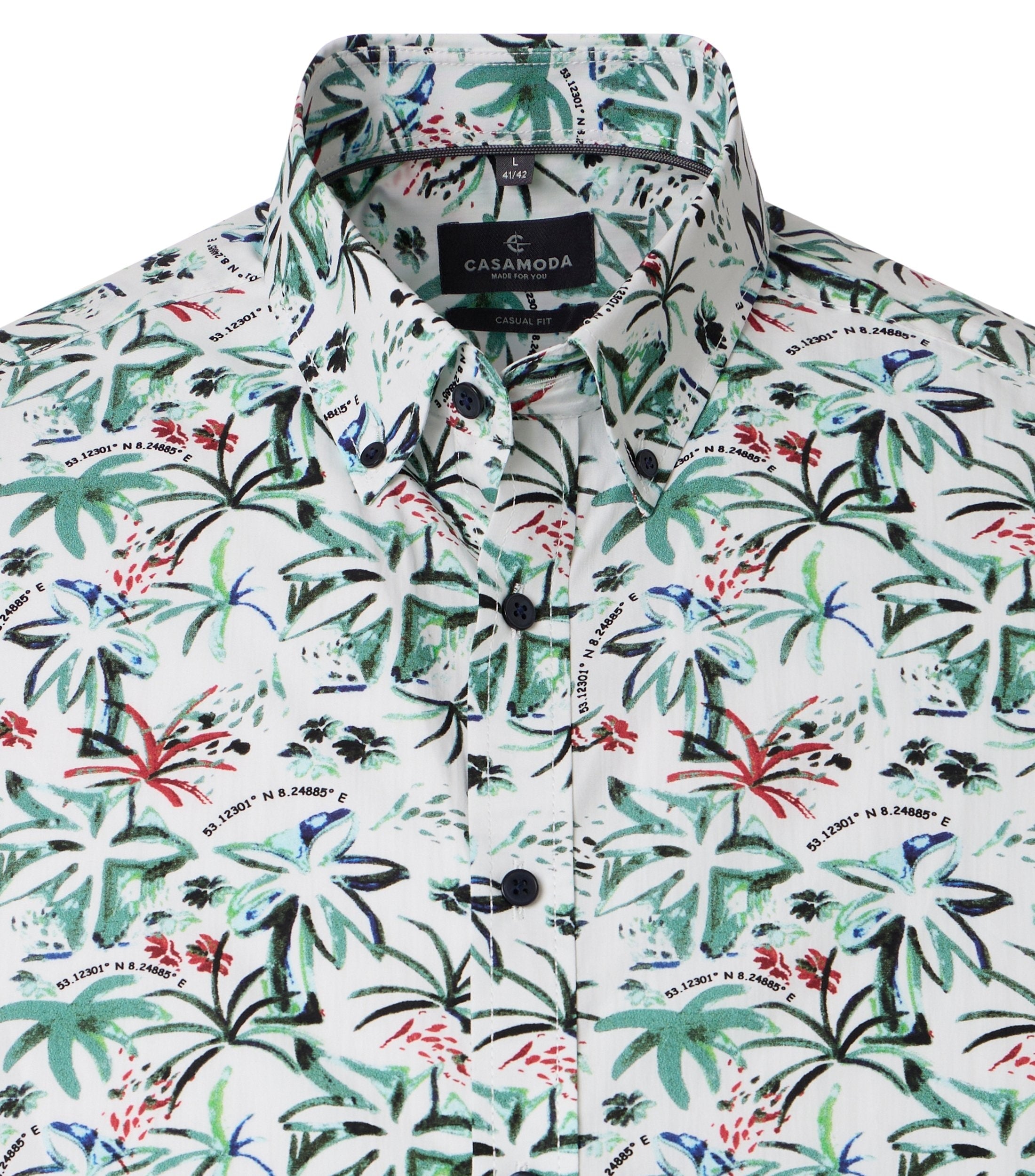 Casa Moda Herren Hemden kurz  Gruen