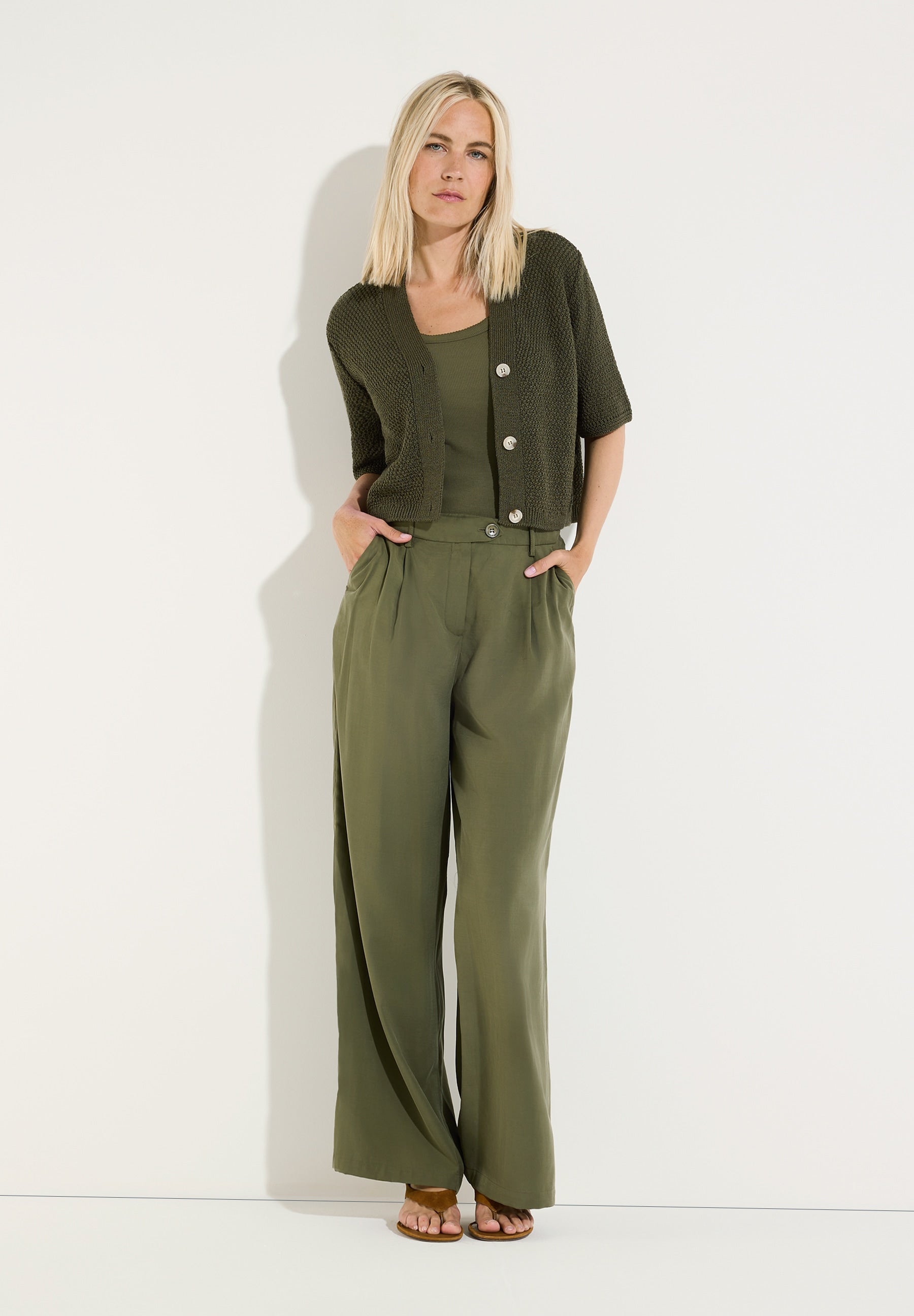 More & More Damen Hosen  Jungle Gre