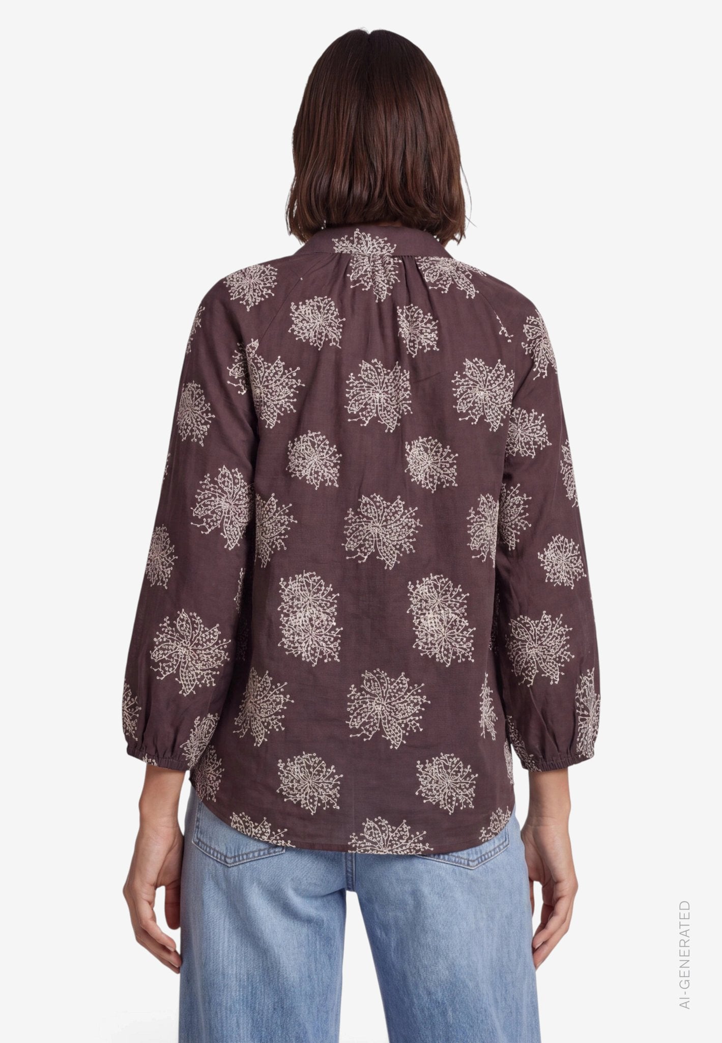 Zero Damen Blusen Brown/Beige
