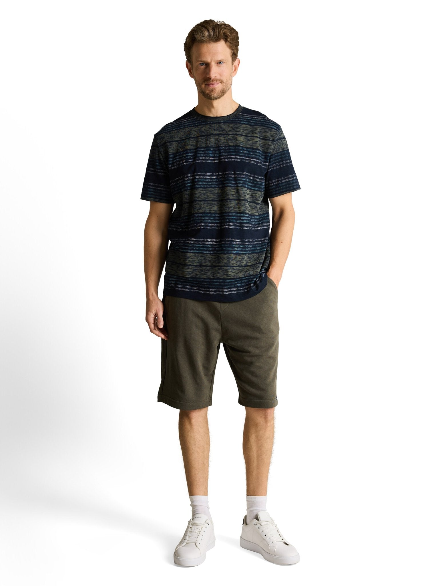 Tom Tailor Herren T-Shirts kurz Deep Leaf Green