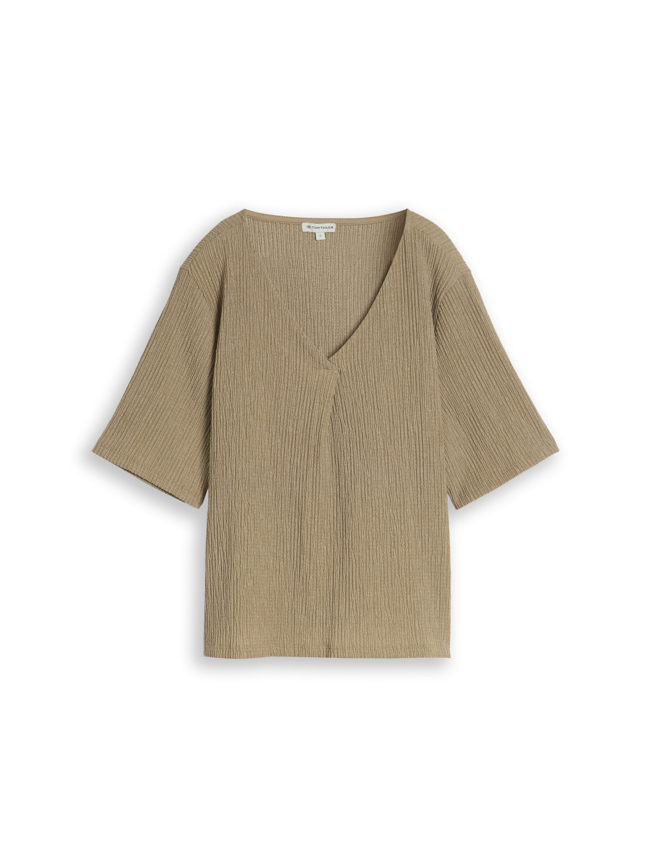 Tom Tailor Damen T-Shirts Olive White Str