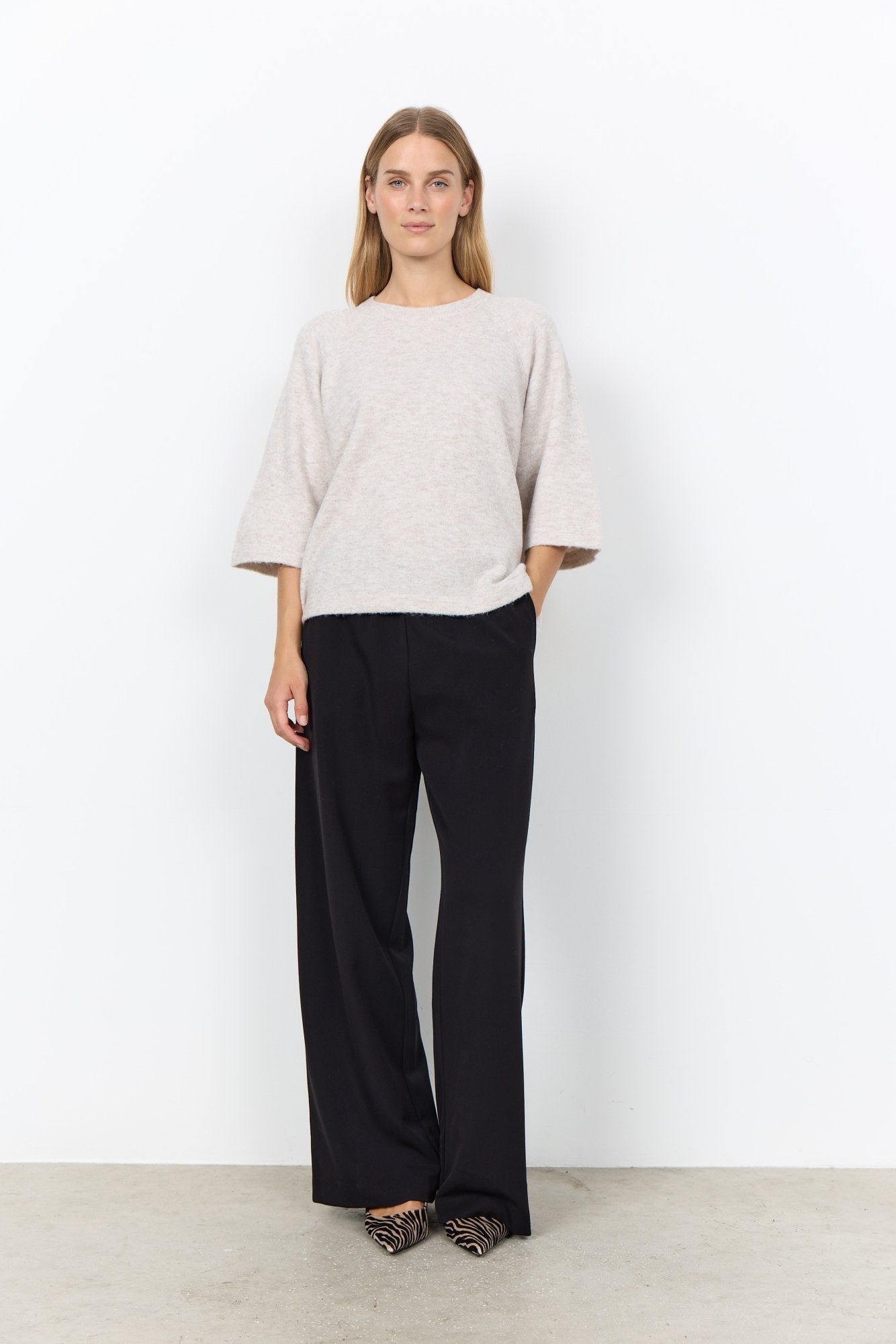 Soya Concept Damen Pullover Light Sand Mela