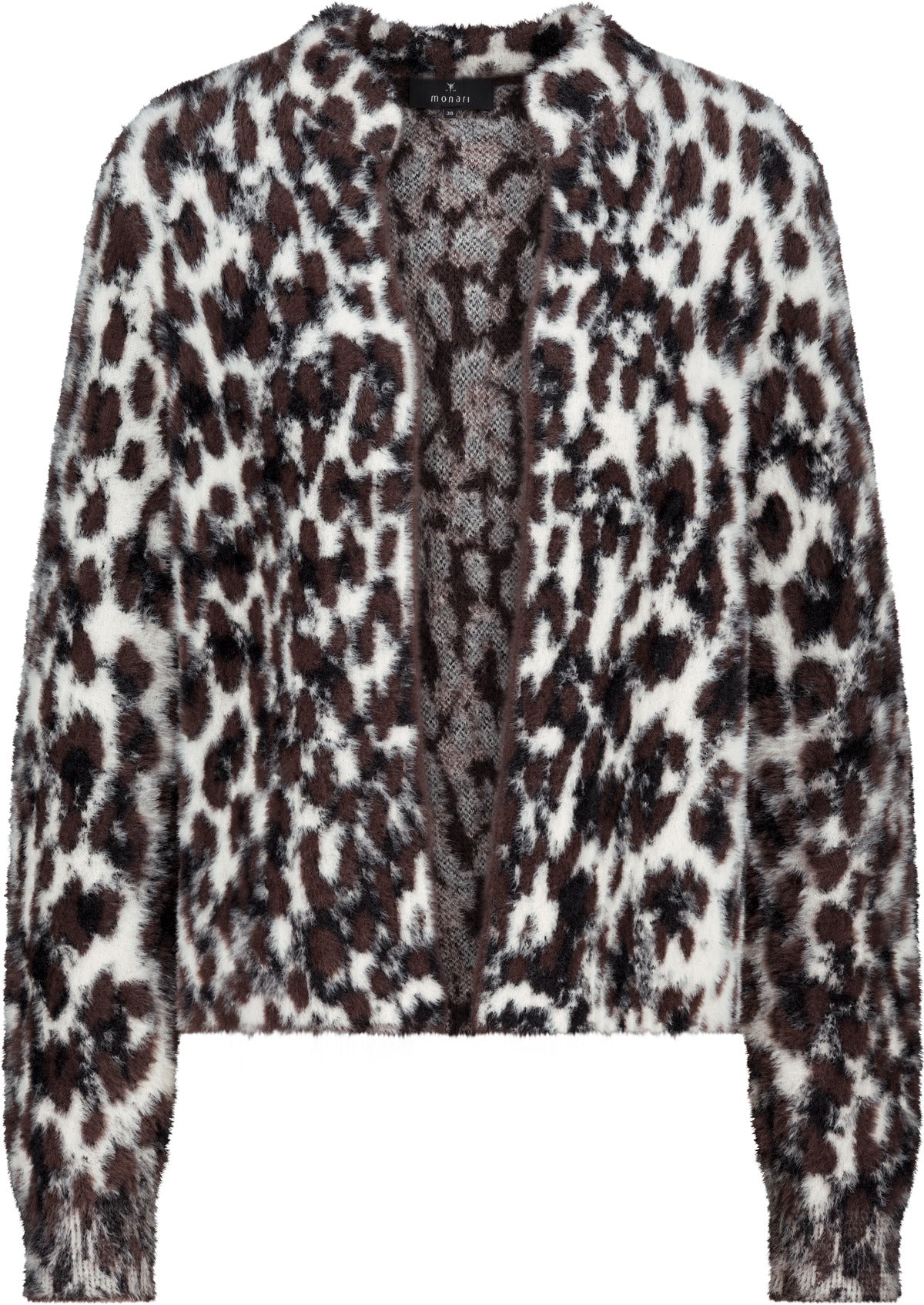 Monari Damen Strickjacken Black Coffe