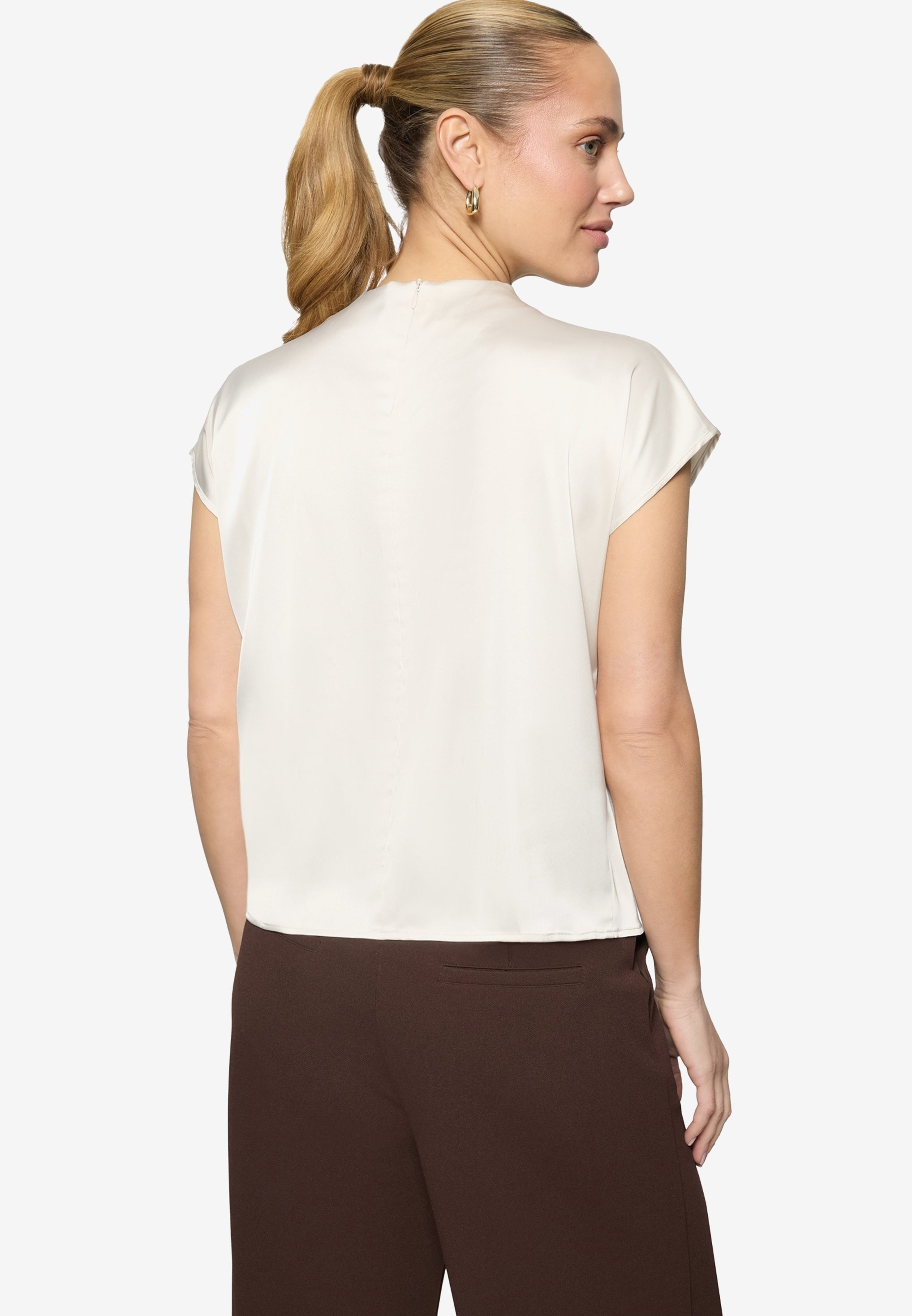 Zero Damen Blusen kurz Eggnog