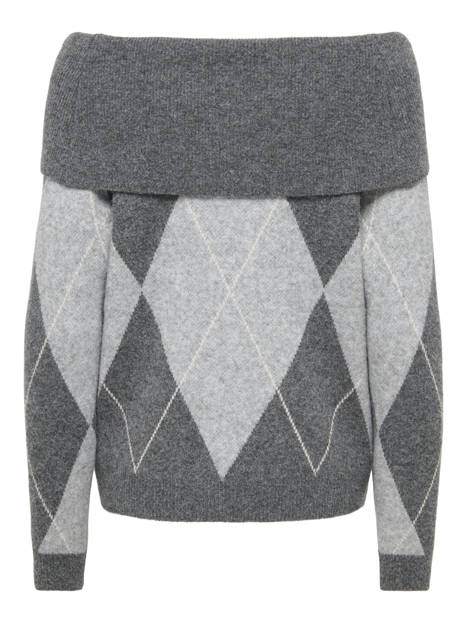 only Damen Pullover Dark Grey Melan