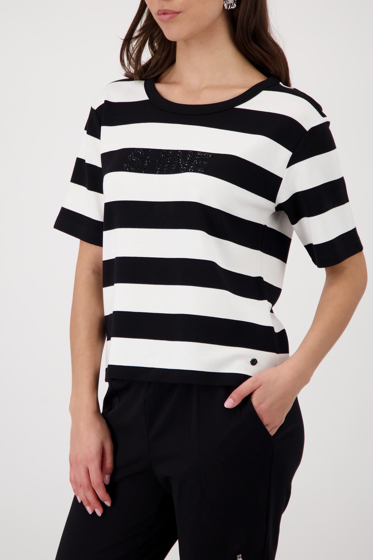 Monari Damen T-Shirts  Schwarz Rin