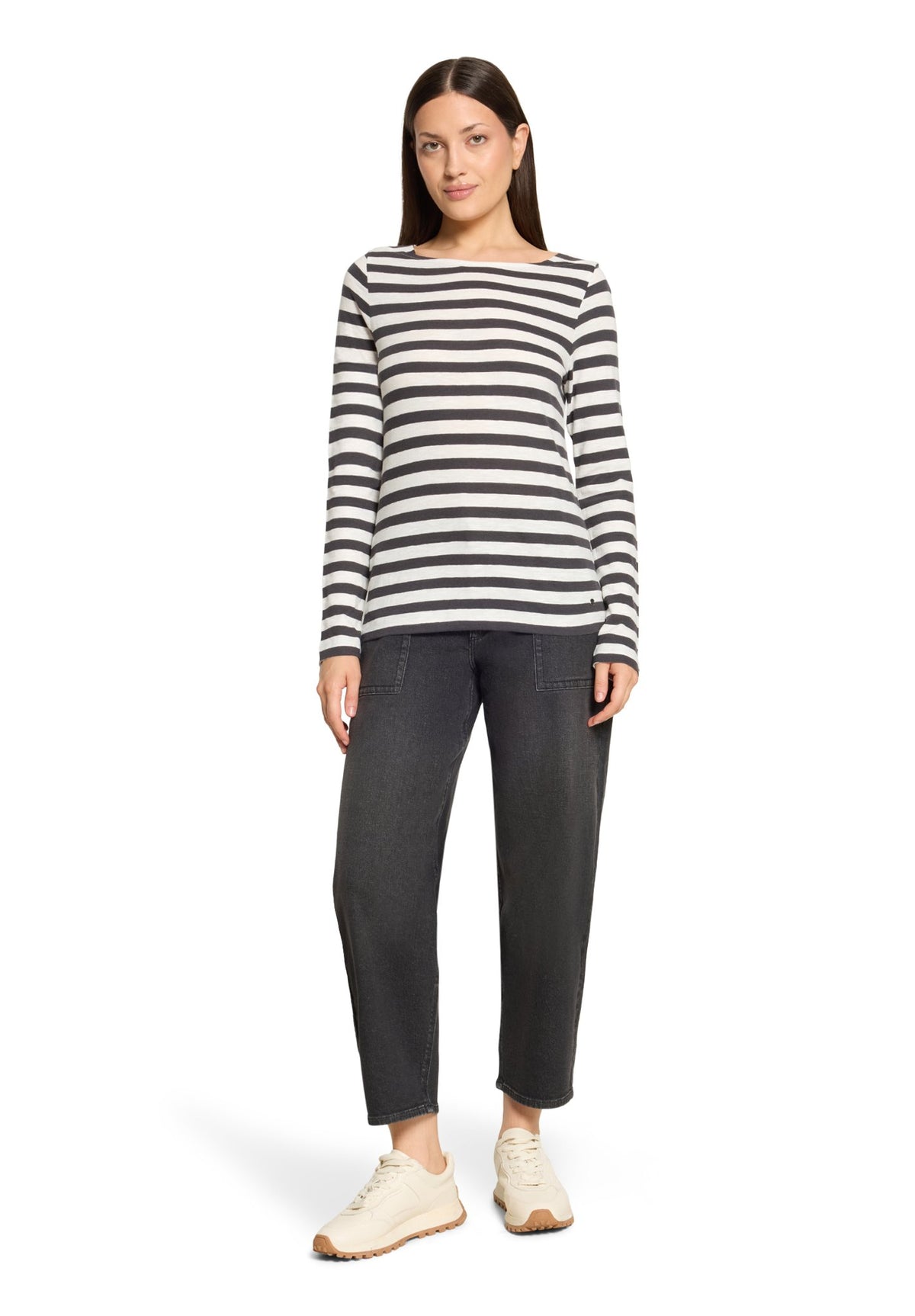 Betty & Co Damen T-Shirts Grey/Cream