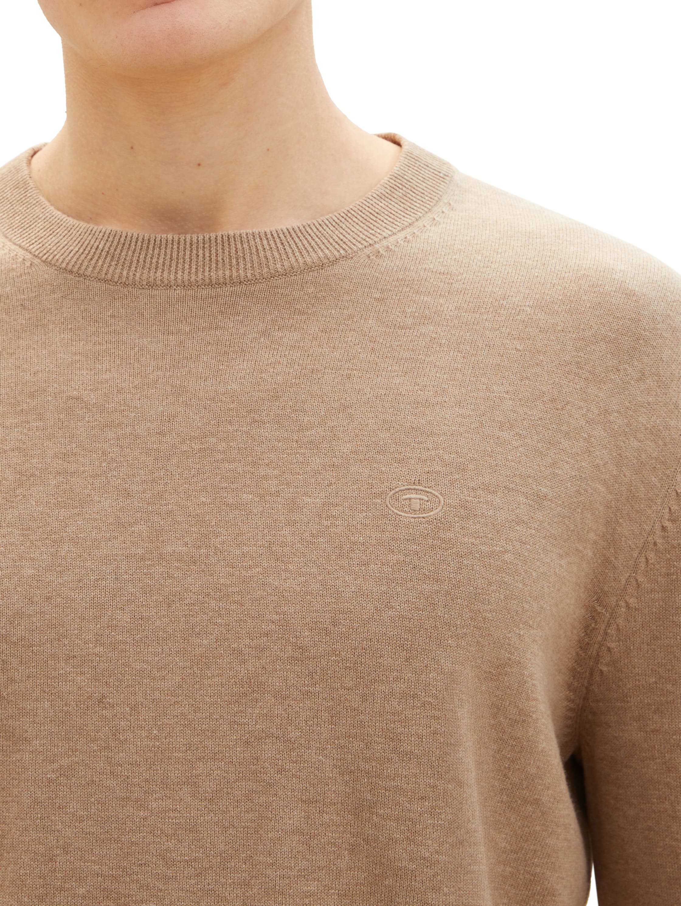 Tom Tailor Herren Pullover Hazel Brown Mel