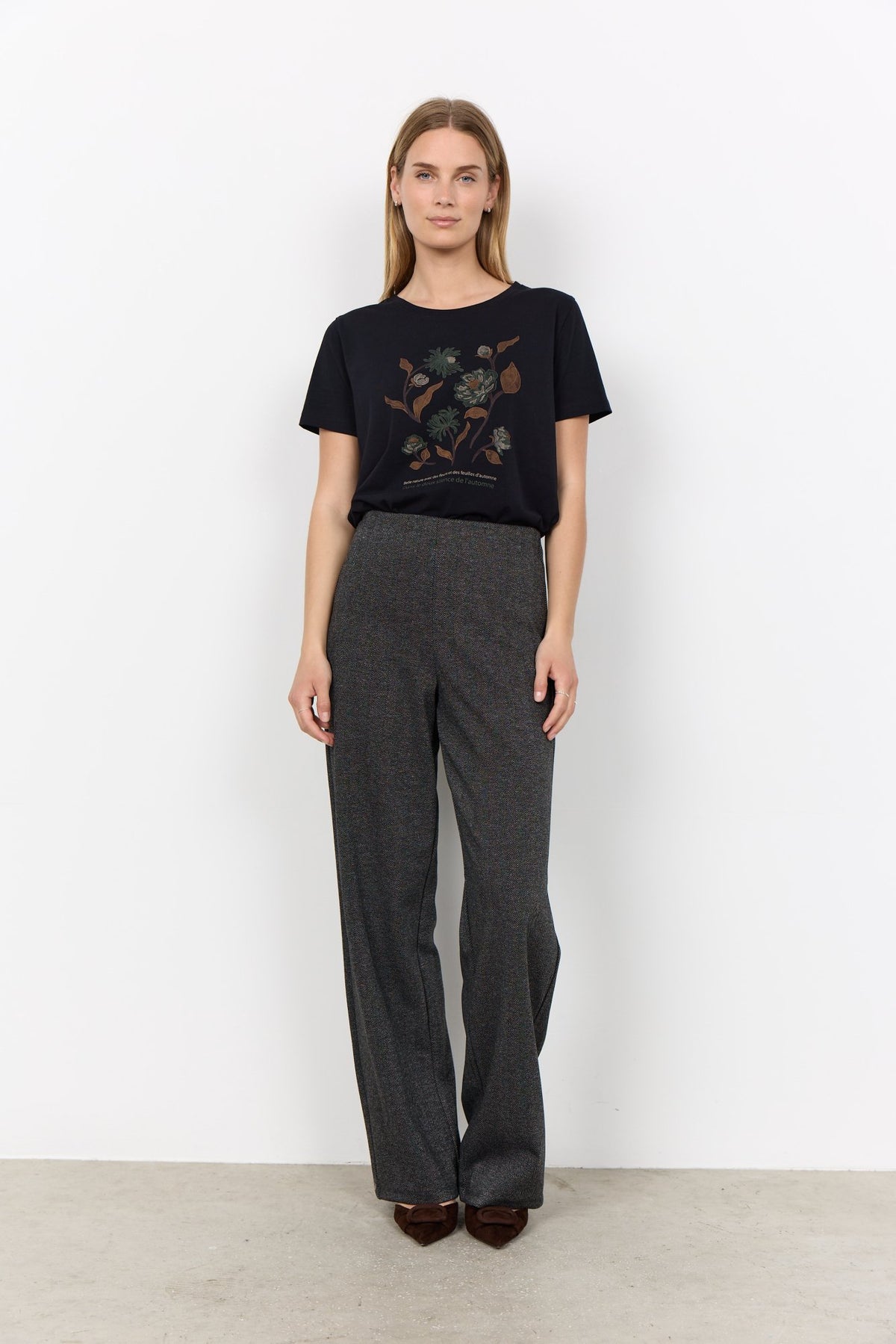 Soya Concept Damen Hosen Black Combi