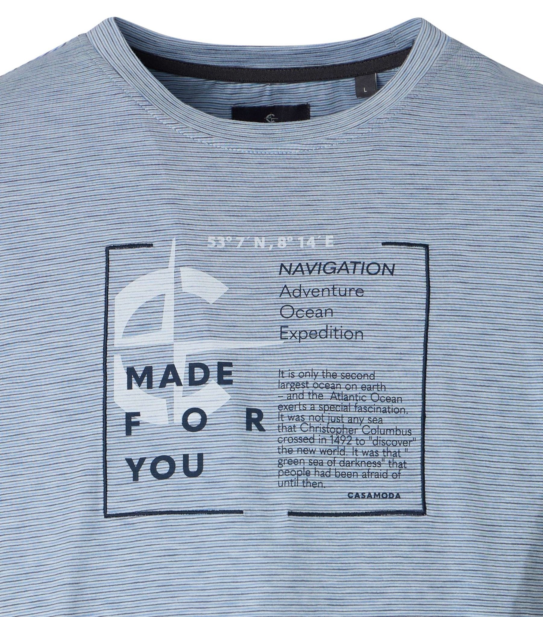 Casa Moda Herren T-Shirts kurz  Blau