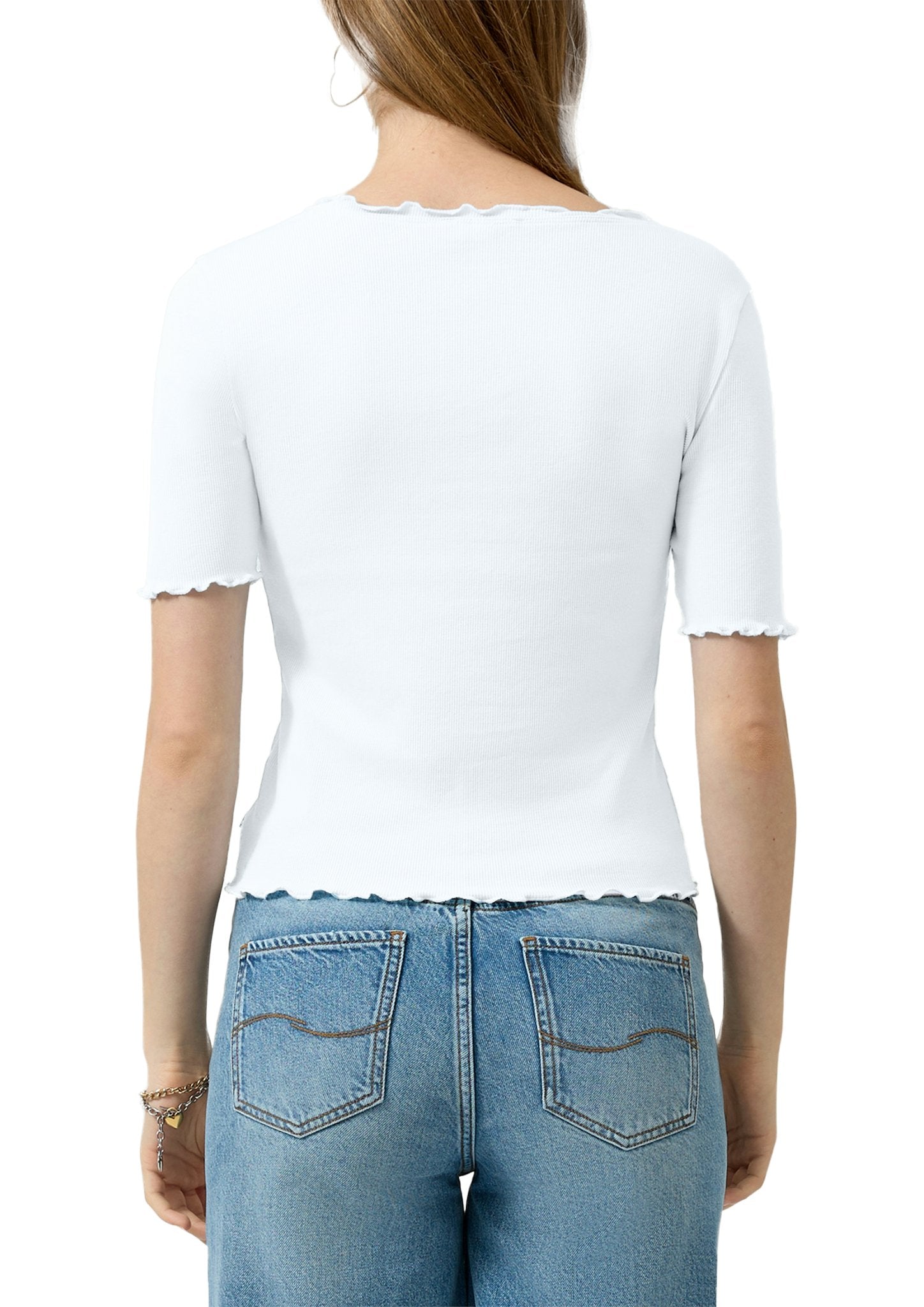 QS by S.Oliver Damen T-Shirts White