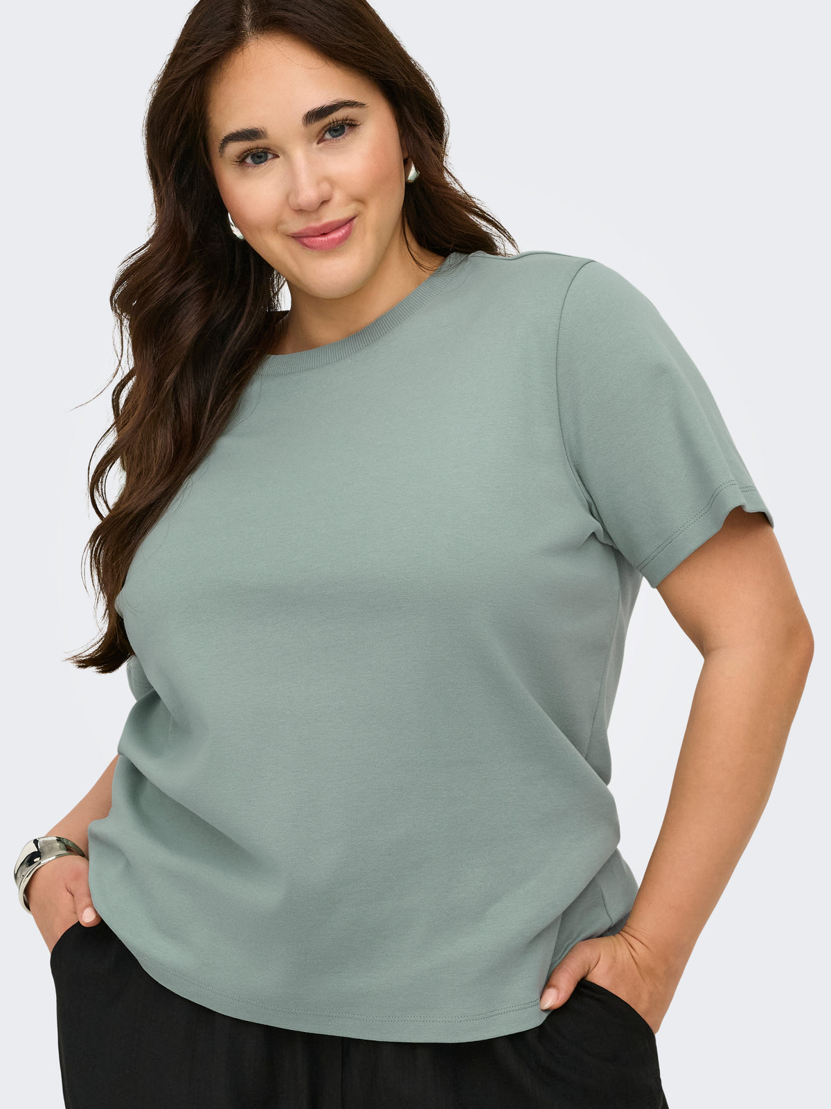 Only Carmakoma Damen T-Shirts Jadeite
